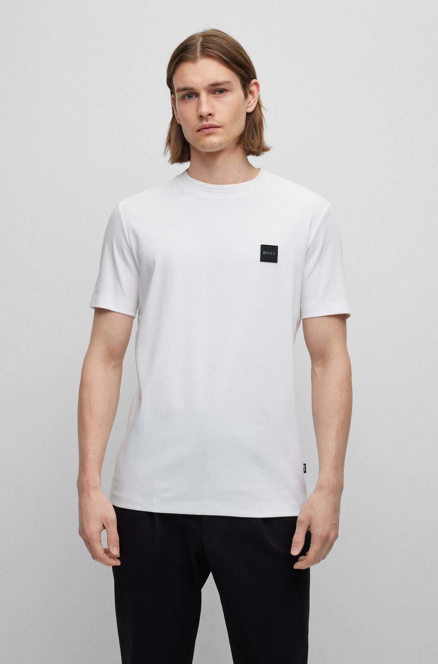 BOSS T-Shirt Herren T-Shirt TIBURT 278 (1-tlg) weiss (10)