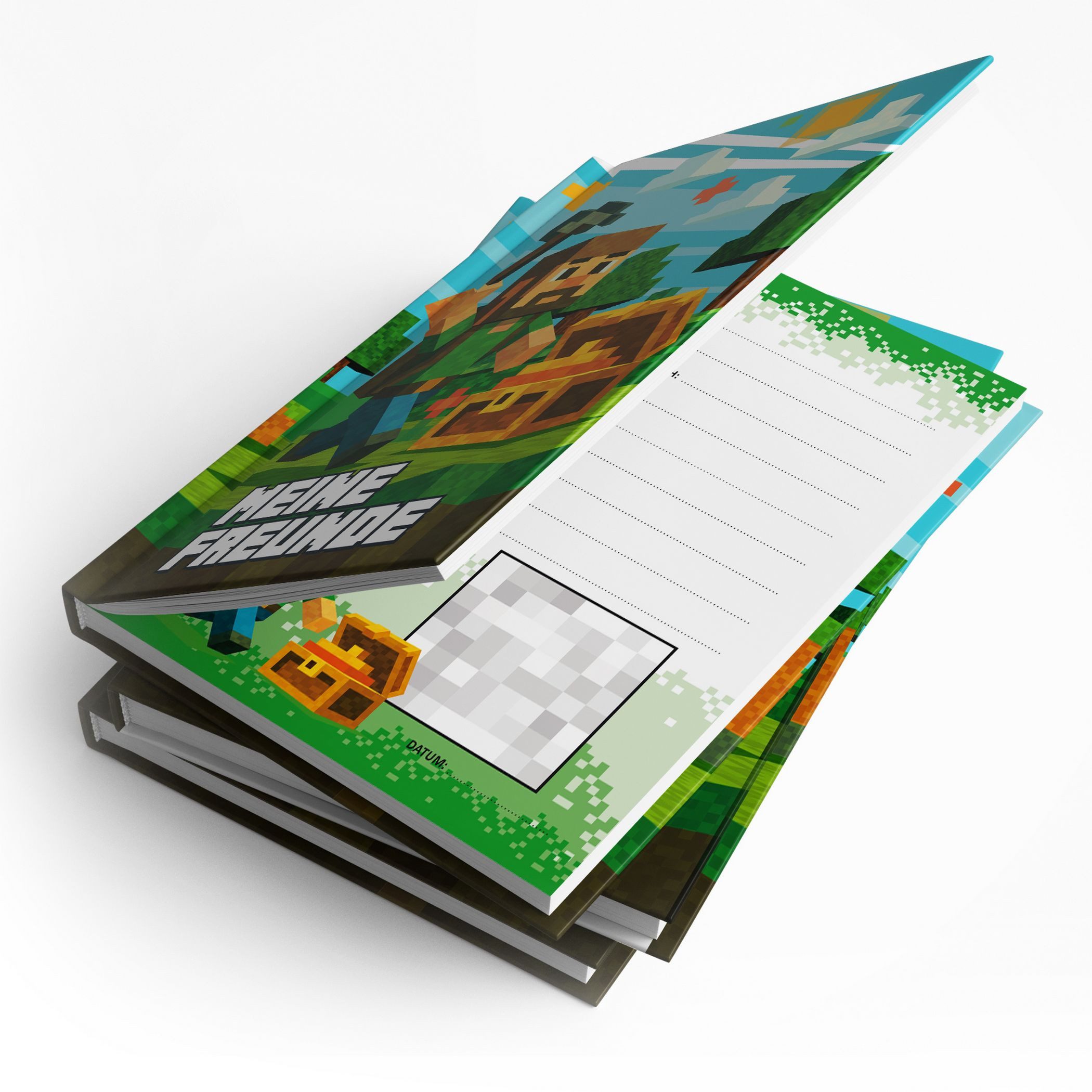 itenga Freundebuch itenga Freundebuch DIN A5 88 Seiten Motiv Blockgame PIXEL