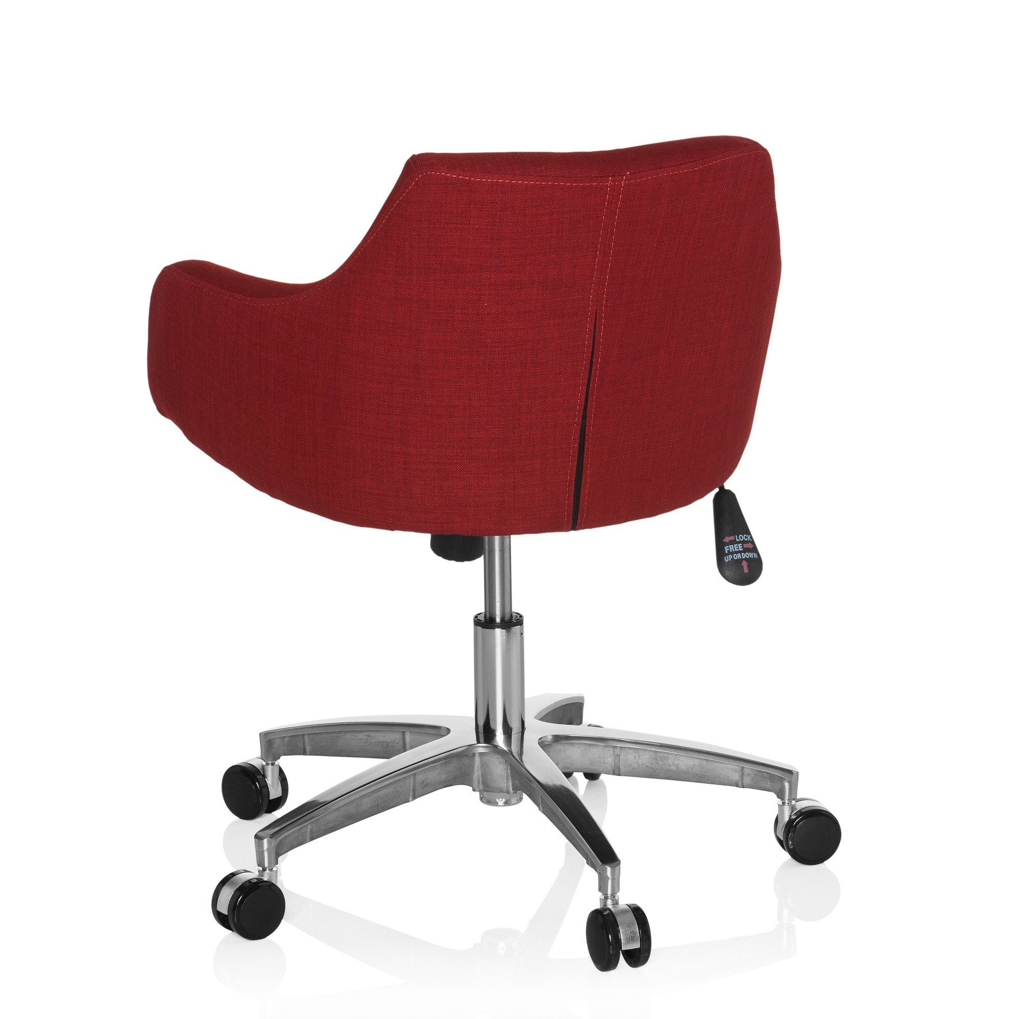 Home Office Stoff, SOLAO OFFICE Bürostuhl Drehstuhl Rot 100 hjh ergonomisch