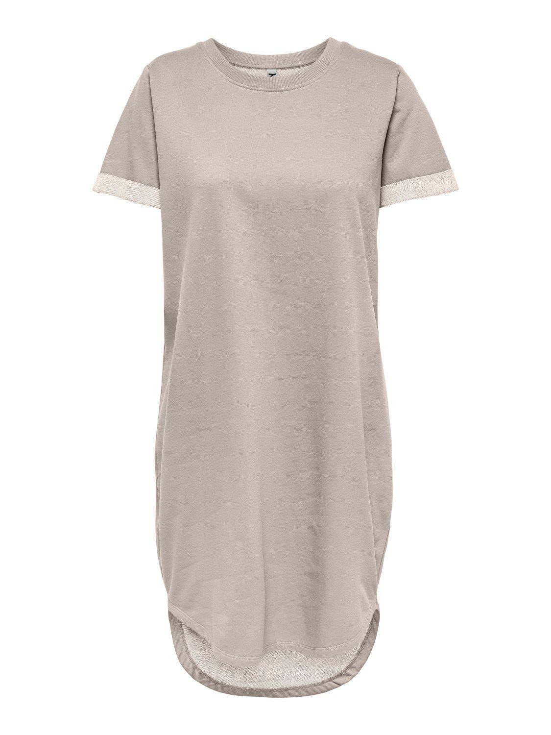 (lang, Dress 1-tlg) Kleid Beige 3606 JACQUELINE Tunika Shirtkleid in Lockeres Midi Shirtkleid de YONG JDYIVY Rundhals