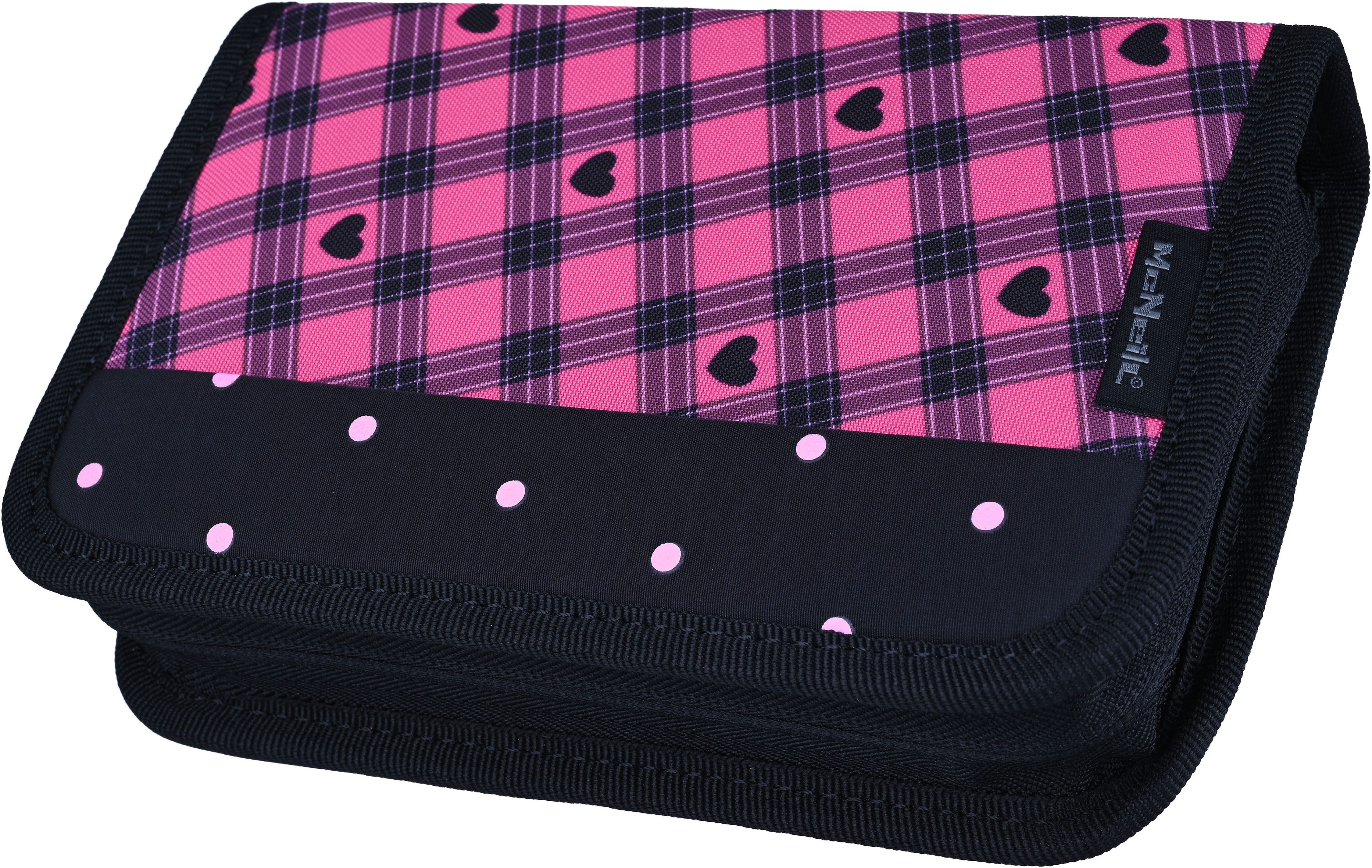 McNeill Schulranzen Primo, inkl. Etui, Turnbeutel, (Set, 9-tlg., Schlamperrolle, Trinkflasche, Lunchbox, 2 Magnete & 1 Anhänger)