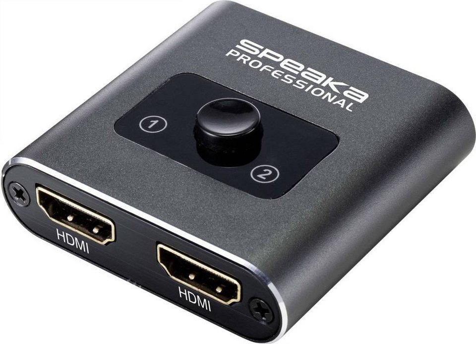 SpeaKa Professional SpeaKa SP-BDS-120 1+2 HDMI-Switch 4K @ 60 Netzwerk-Adapter