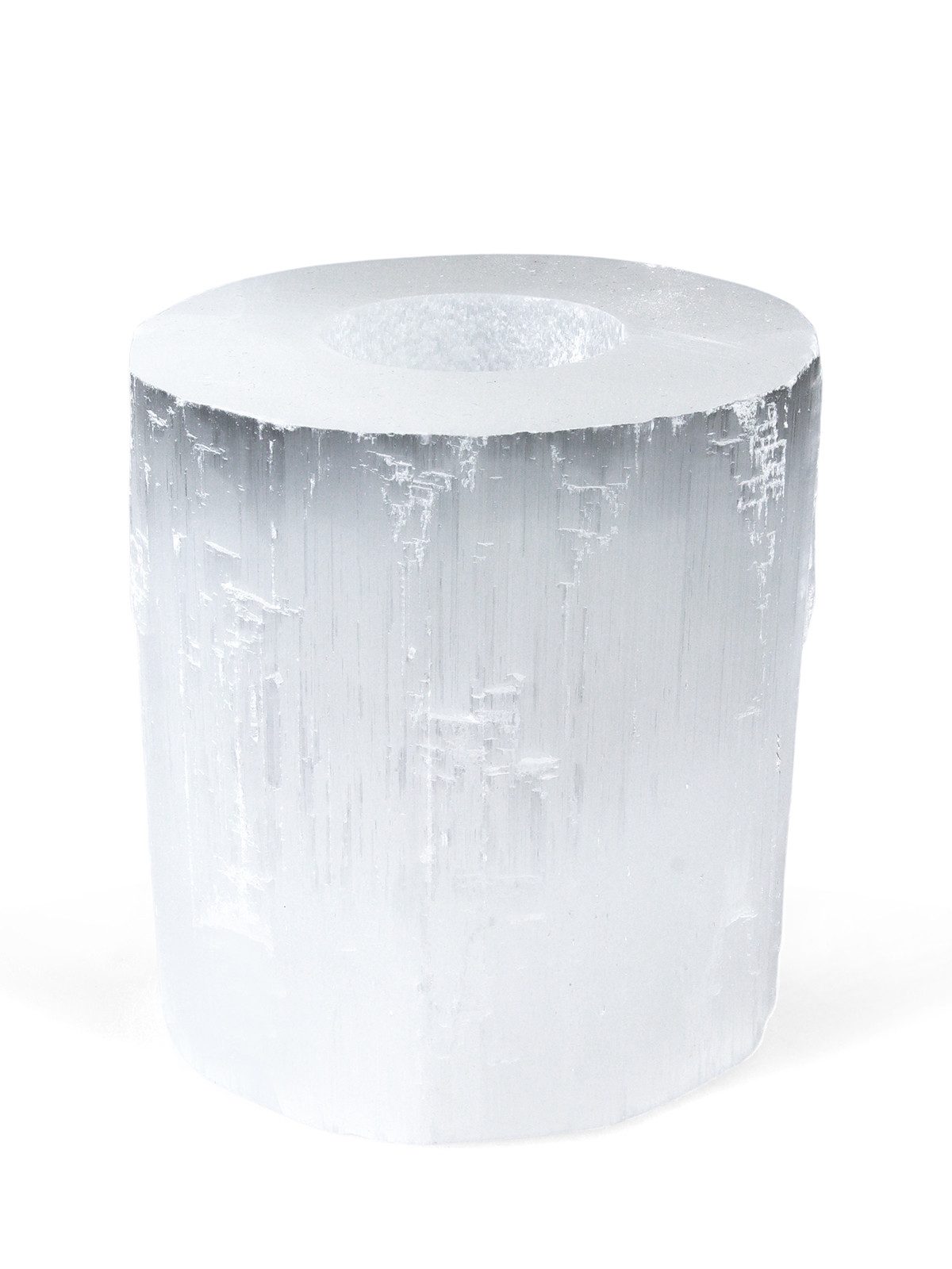 StoneTrip Mineralstein Selenit Teelichthalter, Naturstein aus Brasilien, Beispielabbildung