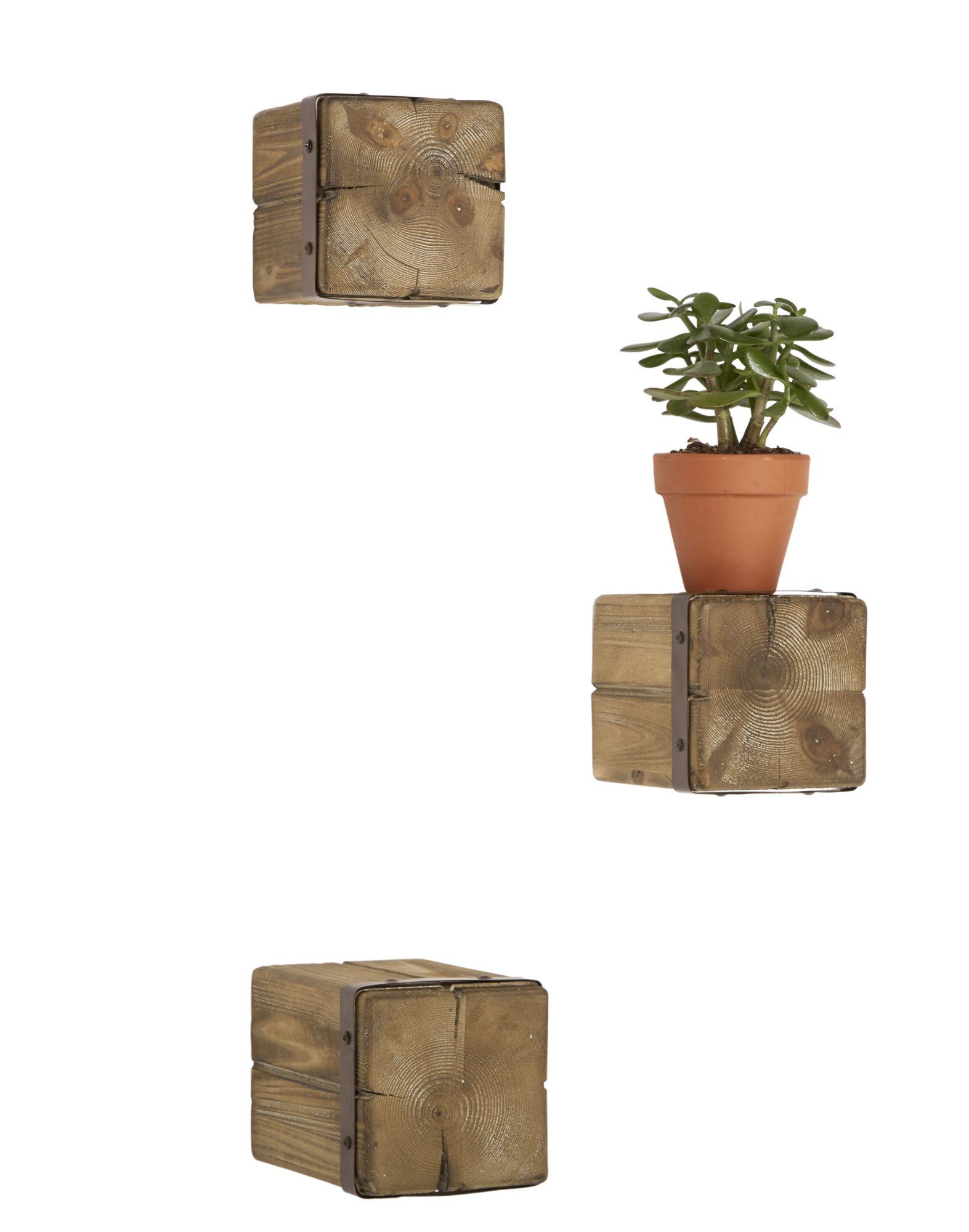 heine home Wandregal, Im 3tlg. Set aus Massivholz gefertigt online