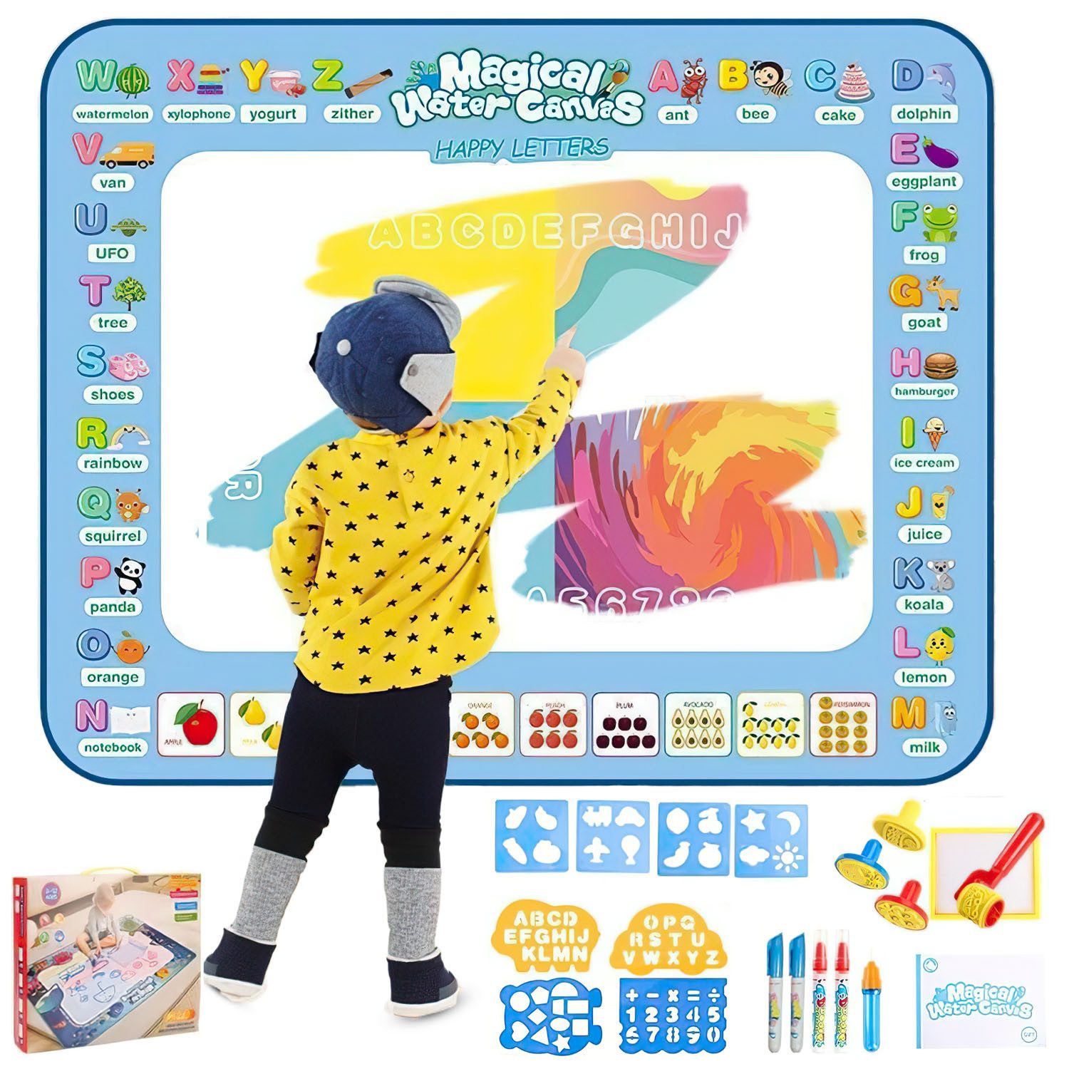 Refined Living Kreativset Wasser Doodle Matte Wassermalmatte Mit Frucht und günstig online kaufen