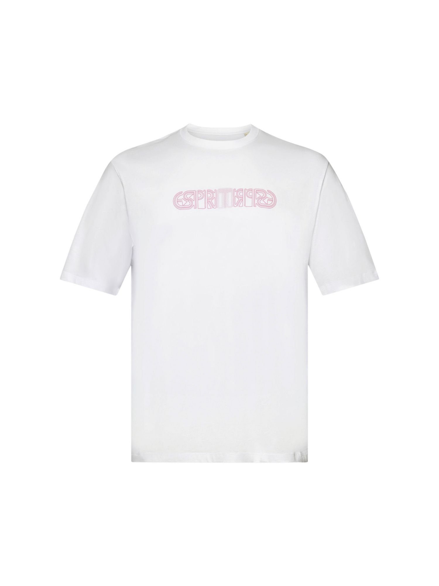 edc by Esprit T-Shirt T-Shirt mit Logo-Print in lockerer Passform (1-tlg) WHITE | T-Shirts
