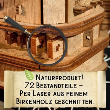 Inshow 3D-Puzzle 3D Holzpuzzle,D Holzpuzzle, Escape Room Spiel, 72 Puzzleteile