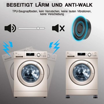 NUODWELL Möbelfuß Waschmaschine Füße Pad Fußpolster Universal Anti Vibration 4 Stück