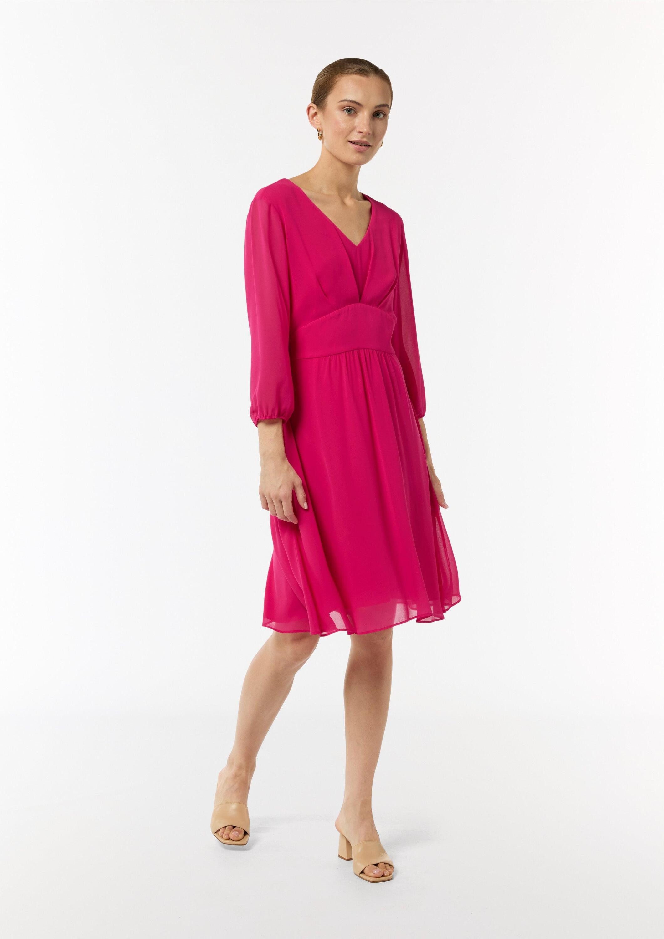 comma Minikleid Kleid Kurzes Kleid mit Bindegürtel günstig online kaufen