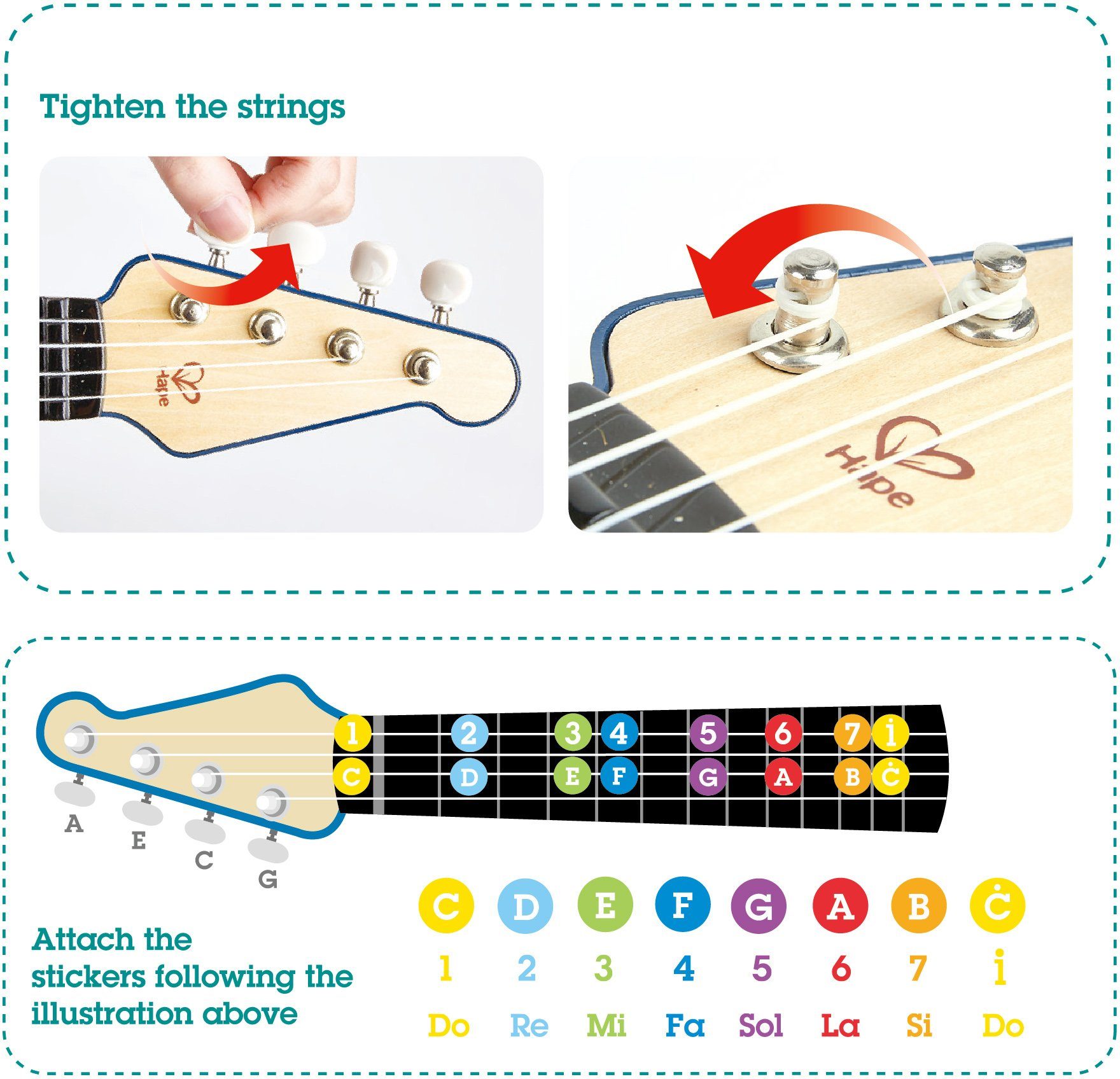 Image of Hape Elektrische Lern-Ukulele
