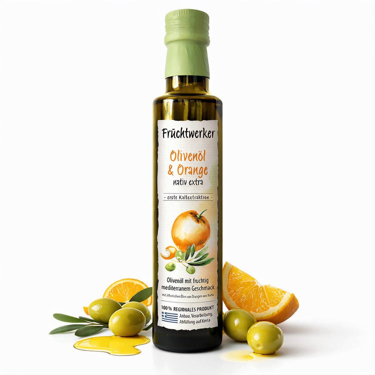 Fruchtwerker Fruchtwerker Olivenöl Orange Flasche, 1 er 250 ml