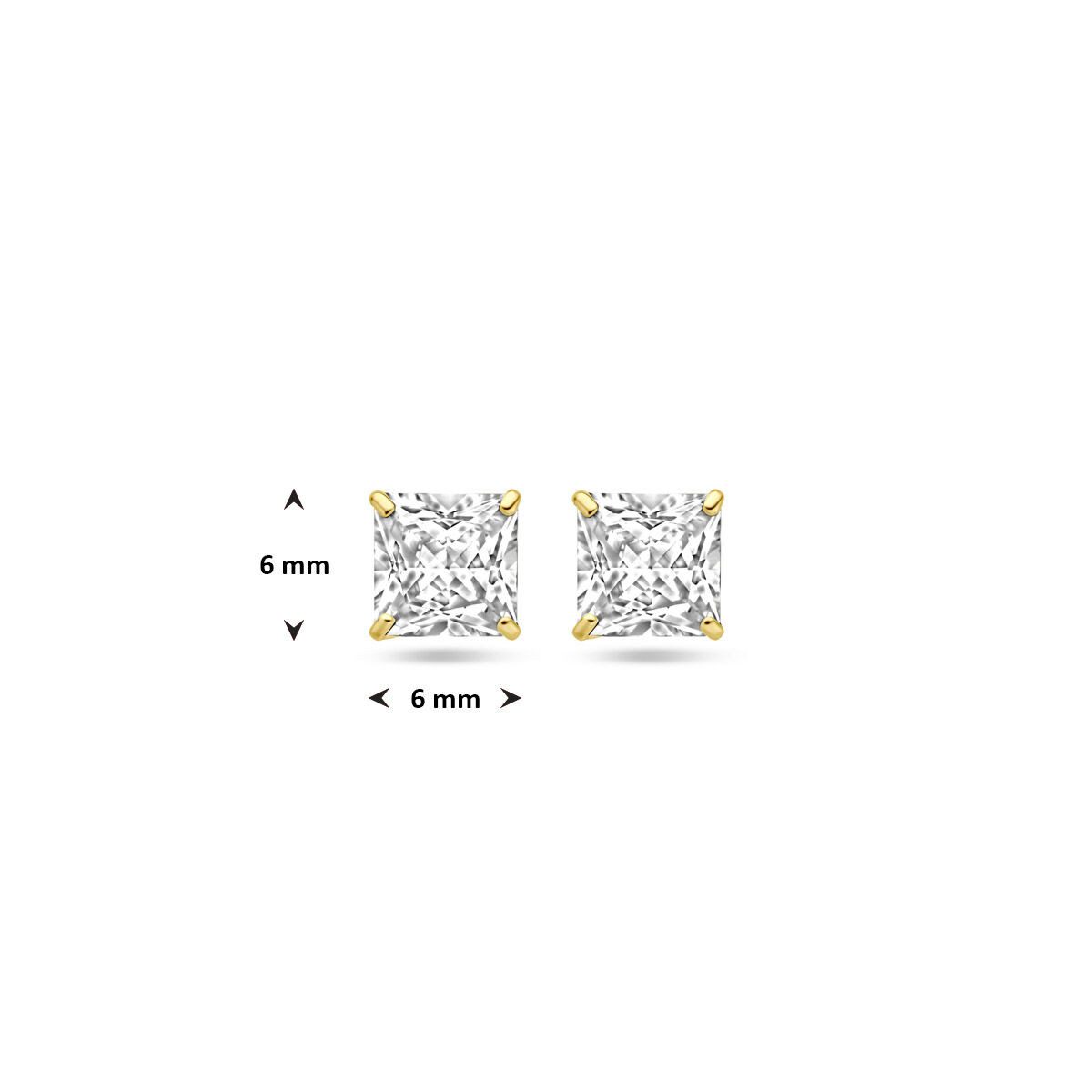 NICEANDnoble Paar Ohrstecker 585er Gelbgold Ohrstecker quadratisch Zirkonia günstig online kaufen
