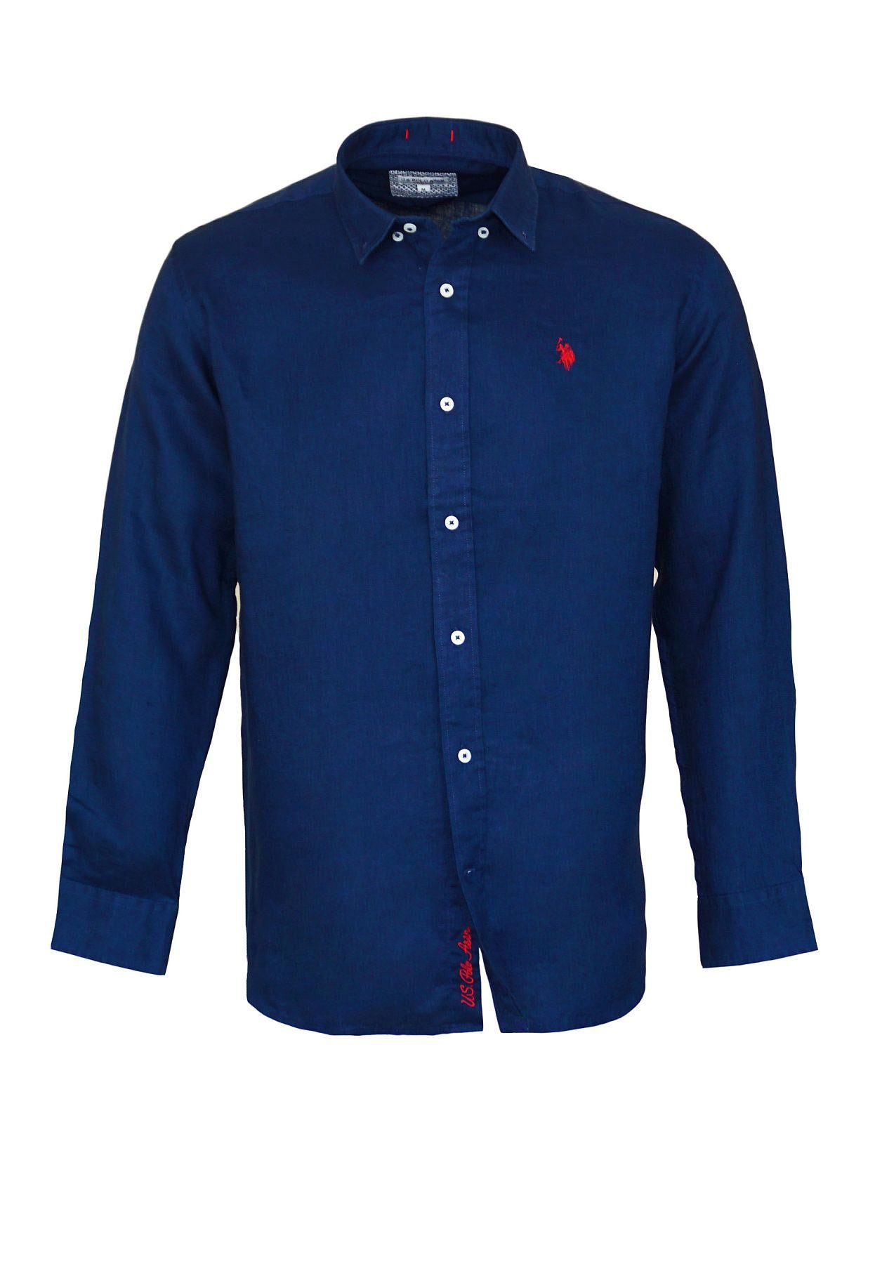 U.S. Polo Assn Langarmhemd Shirt Leinenhemd günstig online kaufen