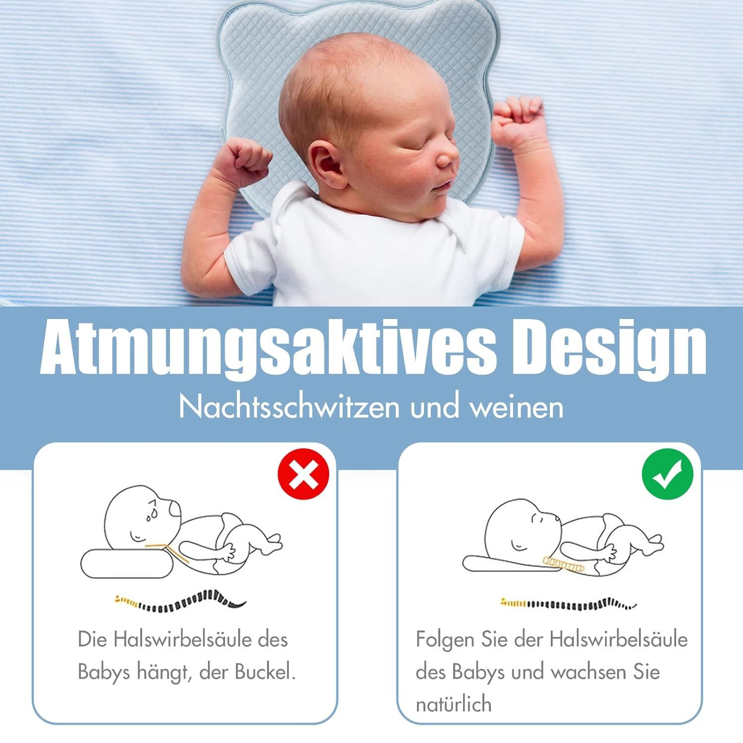 ZEUOPQ Babykissen Babykissen Baby Shape Pillow günstig online kaufen