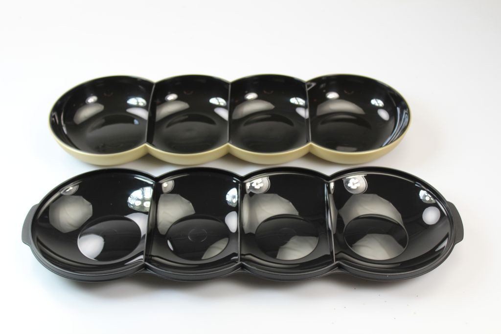 TUPPERWARE Servierschale Allegra Perle gold/schwarz mit Deckel