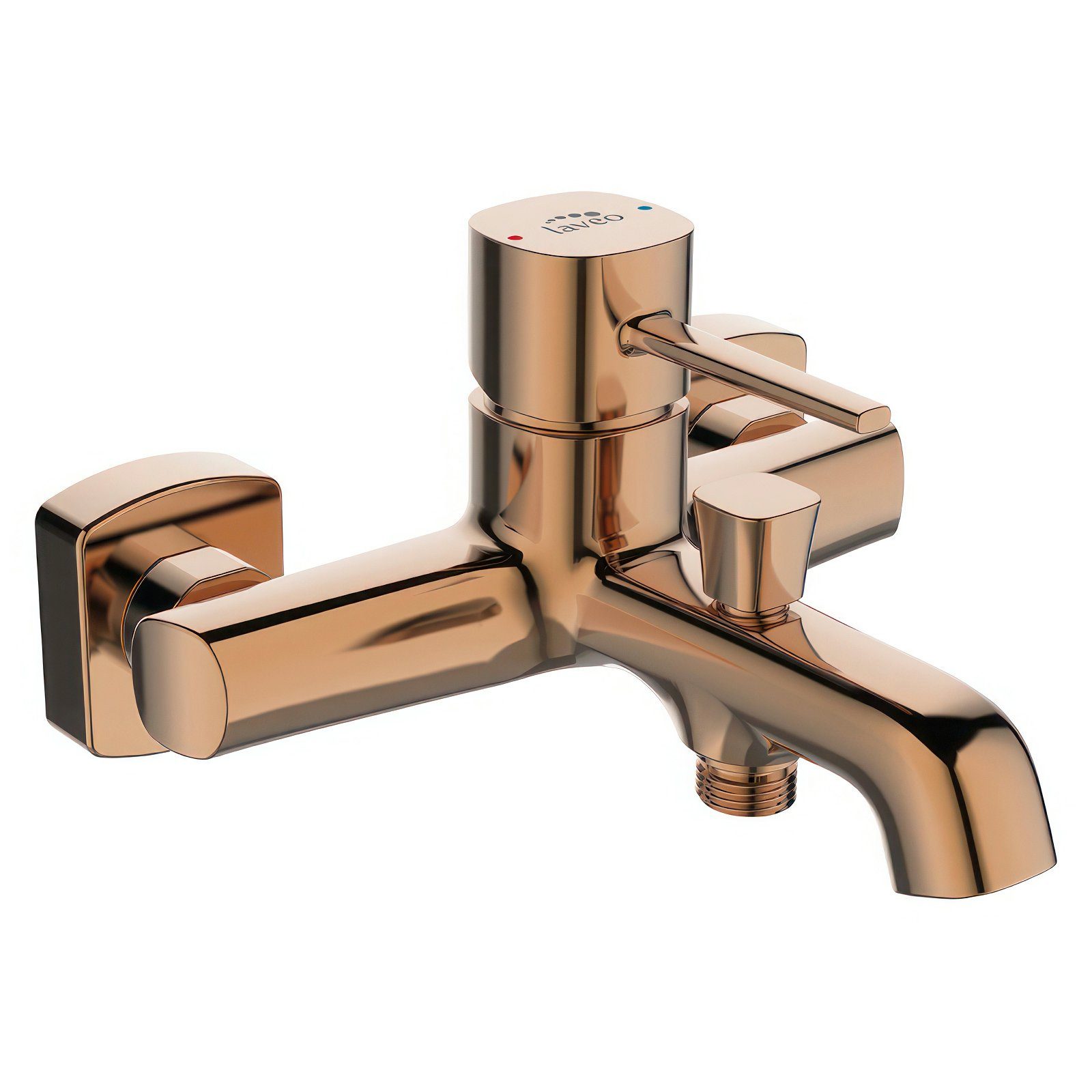 KOLMAN Wannenarmatur POLA Badewannenarmatur Wasserhahn für Badezimmer in Rosegold