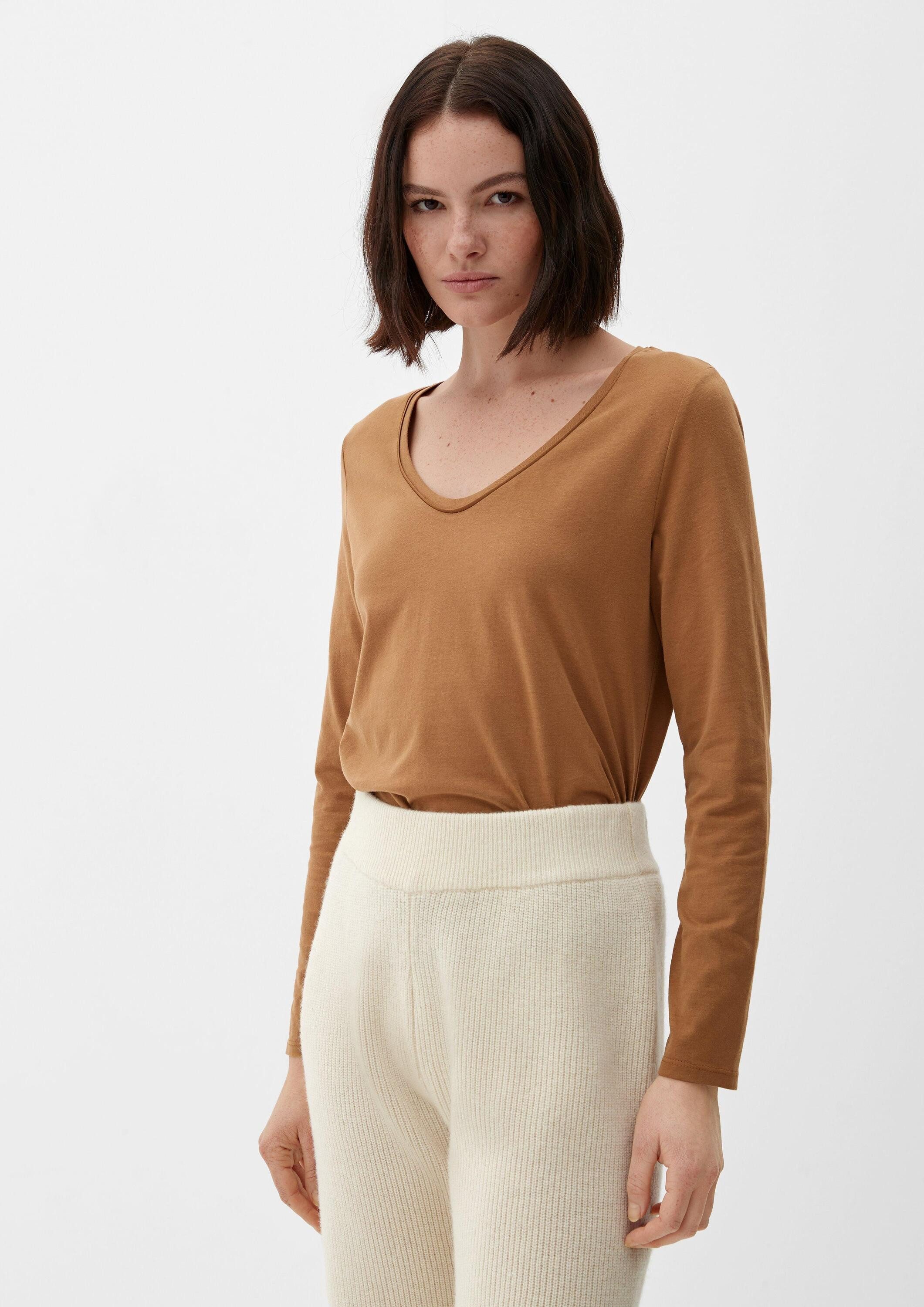 s.Oliver Langarmshirt T-Shirt Longsleeve mit U-Ausschnitt günstig online kaufen