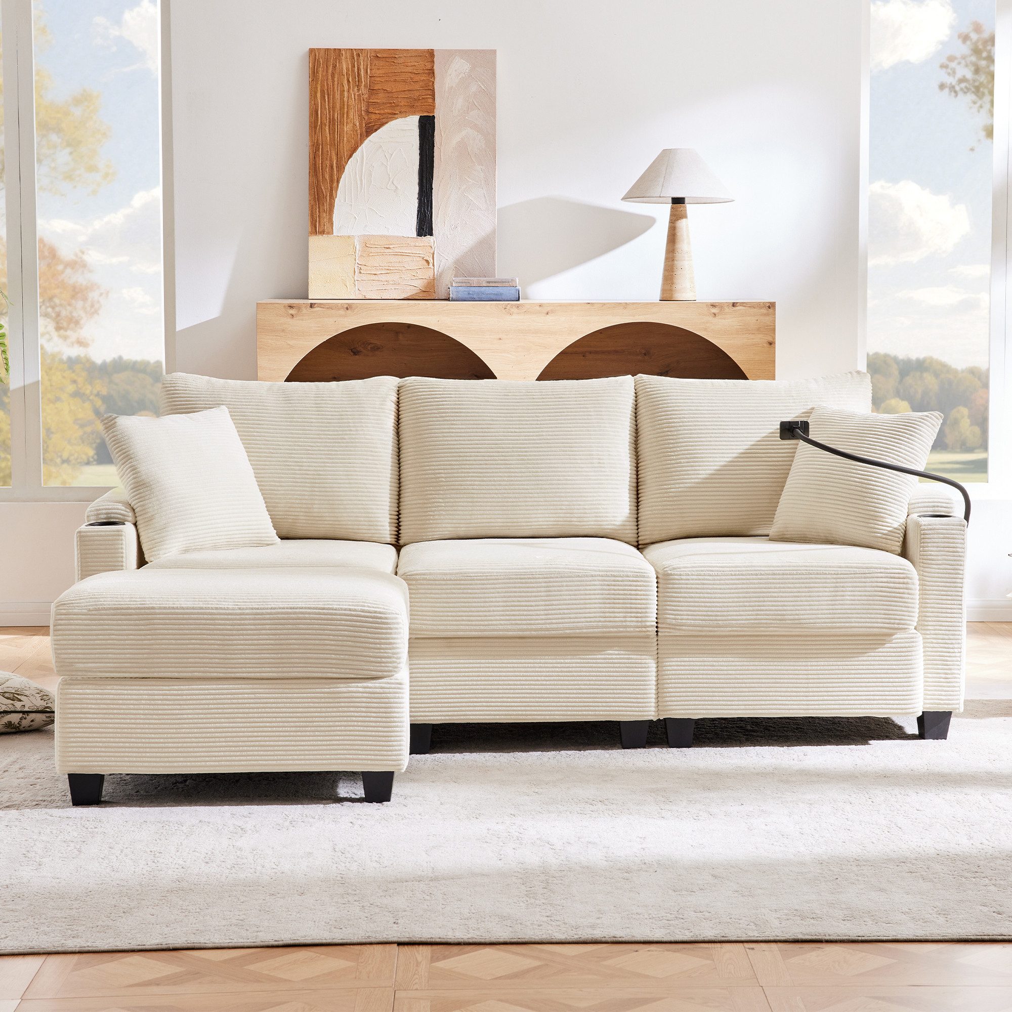 Merax Ecksofa L-förmiges modulares Sofa mit günstig online kaufen