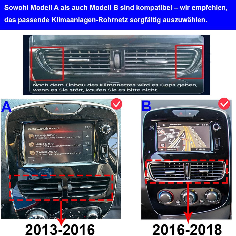 ESSGOO Für Renault Clio 4 2013-2018 Android 15 Autoradio Autoradio (Digitalradio (DAB), FM, Apple Carplay Android Auto GPS Navi WIFI BT SWC) – Bild 2 von 5