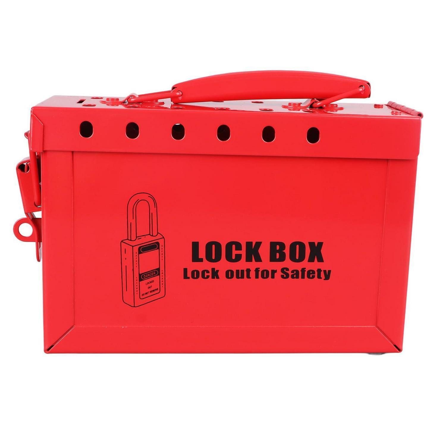 LuxusKollektion Vorhängeschloss Lockout Tagout Box Rot Edelstahl
