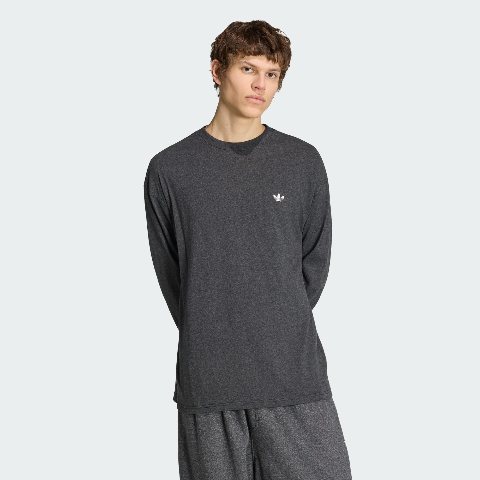 adidas Originals T-Shirt TREFOIL ESSENTIALS MELIERTES LONGSLEEVE (1-tlg)