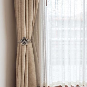 Raffhalter Camellia Magnetische Vorhang-Raffhalter,Fenstervorhang dekorative, KIKI