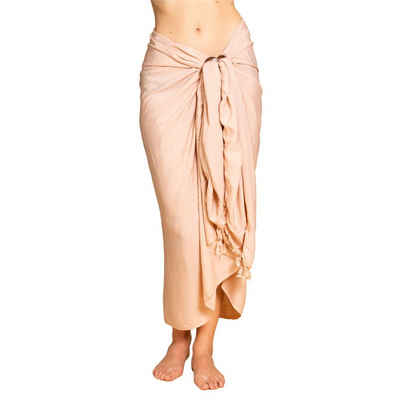 PANASIAM Pareo Sarong einfarbig in 2 Größen als Strandtuch Strandkleid Strandrock, oder Bikini Cover-up Tuch für den Strand Schultertuch Schal Halstuch