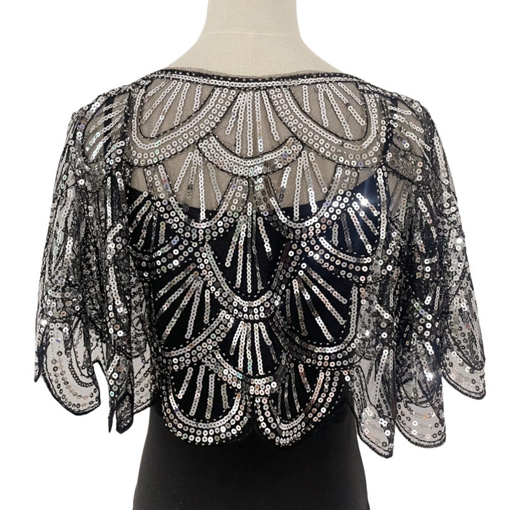 Coonoor Modeschal Retro Schal Umschlagtücher für Abendkleider Stola, für Hochzeit Party Gatsby Kostüm Accessoires – Bild 2 von 5