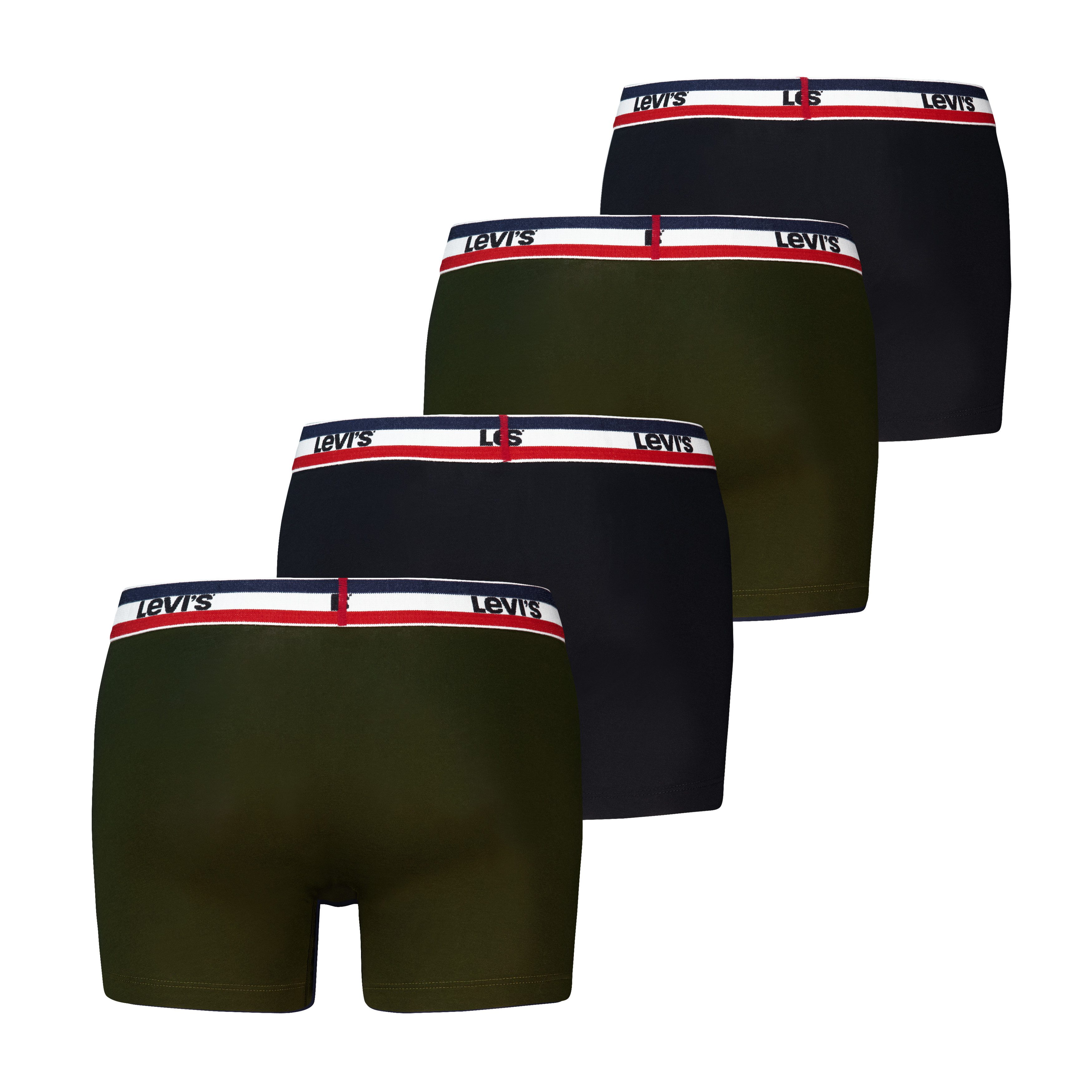 Levi's® Boxershorts LEVIS MEN REPEAT SPW LOGO BOXER BRIEF (4er Pack) mit gestreiftem Logobund, ohne Eingriff – Bild 2 von 2