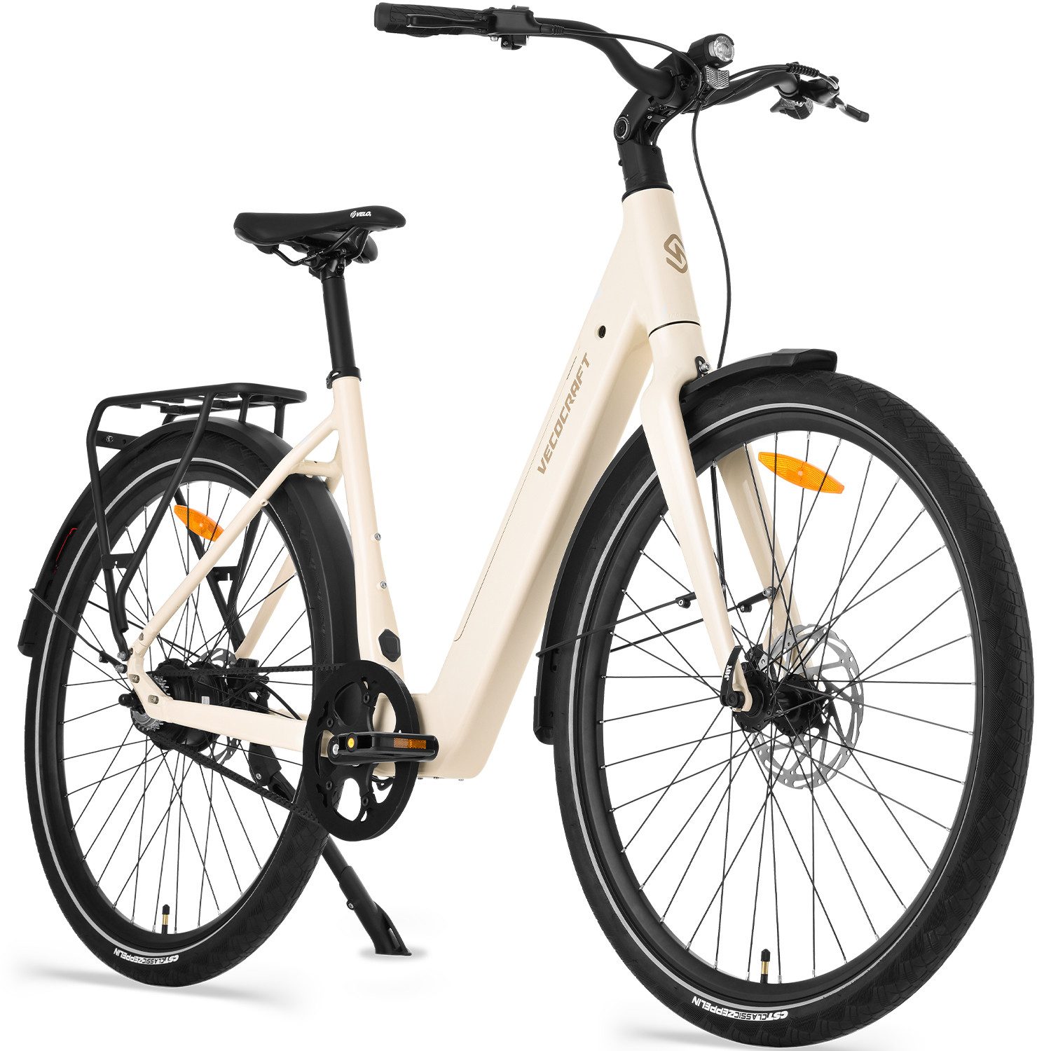 VECOCRAFT E-Bike Cityrad 28'' LUNA 1.0 Drehmomentsensor, 36V 10AH, Elektrofahrrad 60-100 km, Heckmotor, 360 Wh, E-Cityrad,Gates Riemenantrieb, Pedelec, ebike für Damen und Herren