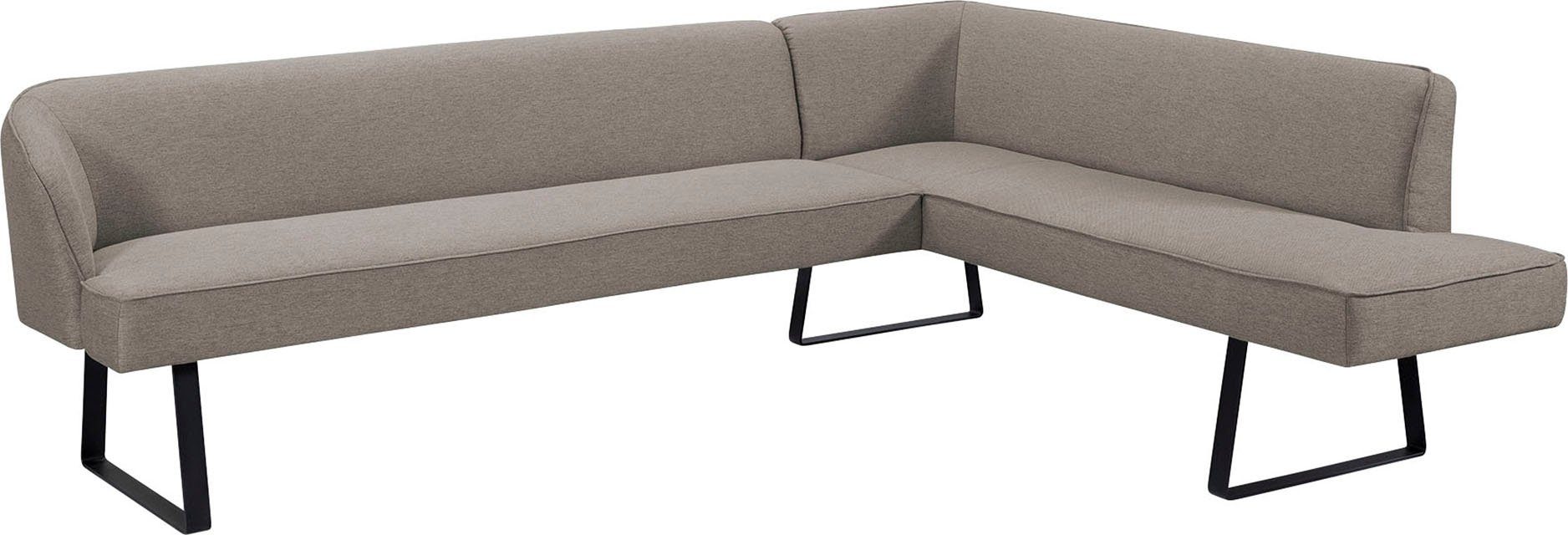 exxpo - sofa fashion Eckbank Metallfüßen, Qualitäten mit und Americano, Keder Bezug verschiedenen in