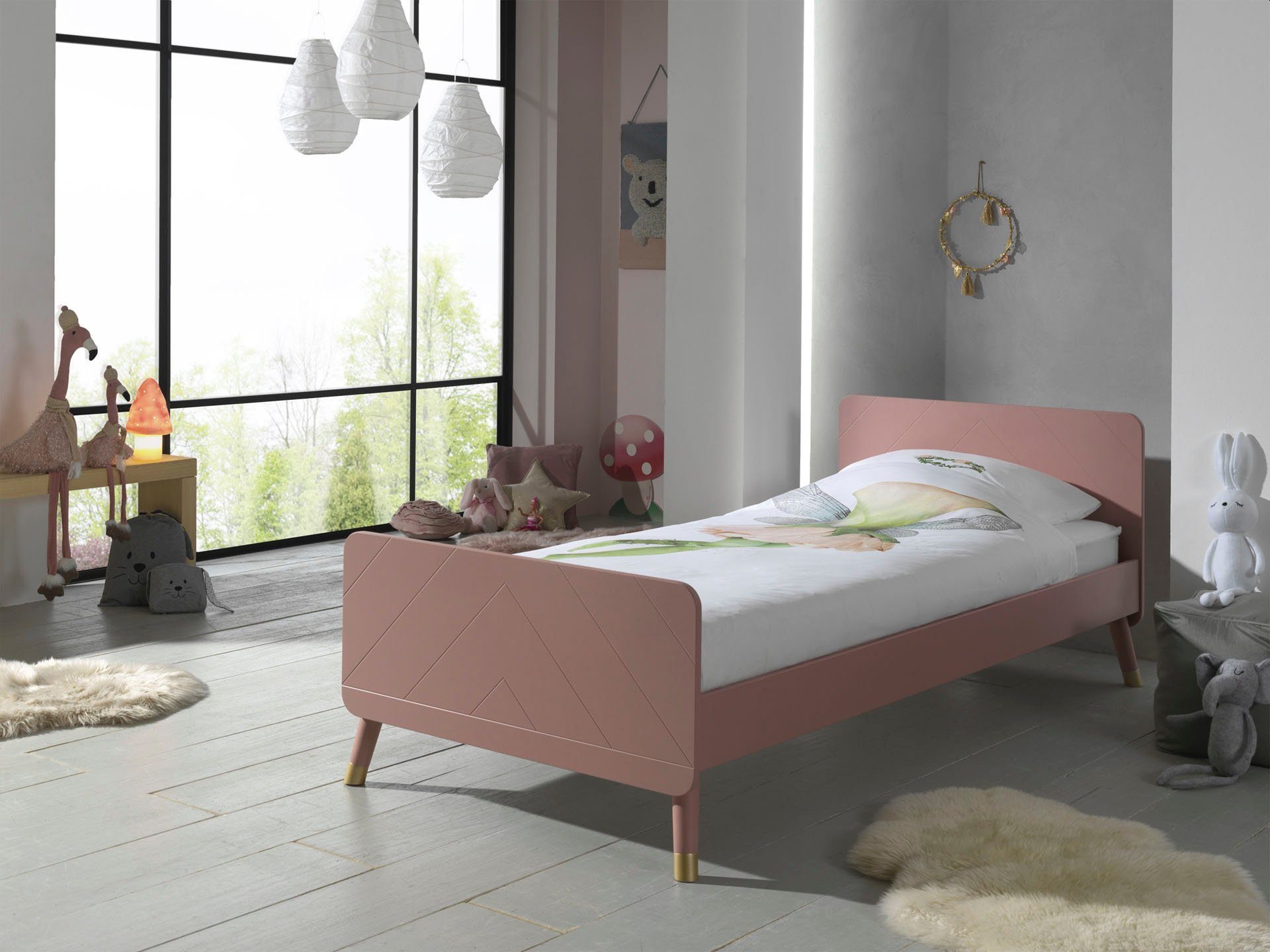 Billy, Vipack Hausbett, Terra Jugendbett Einzelbett Rosa