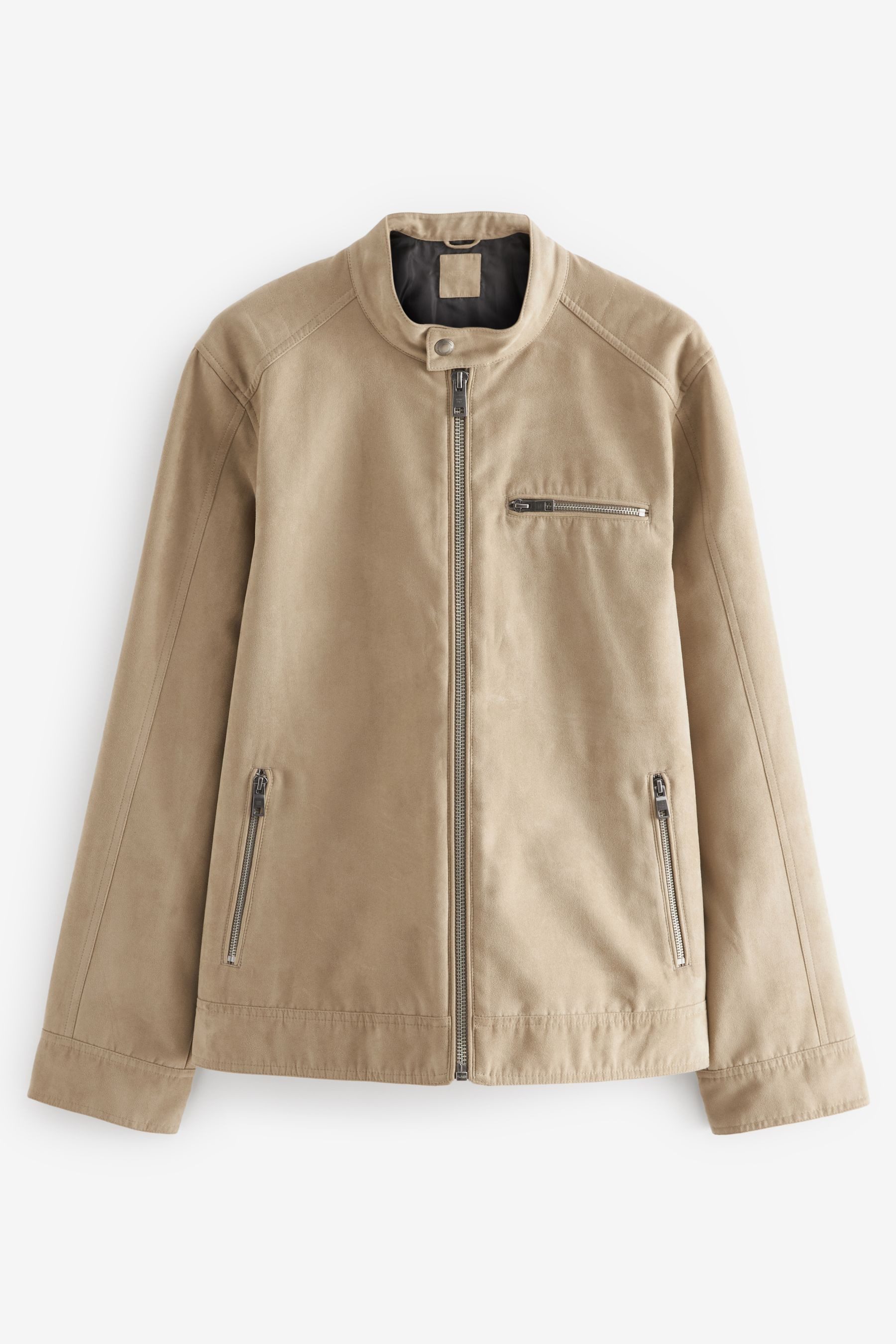 Next Lederimitatjacke Racer-Jacke aus Velourslederimitat (1-St). Reduzierter Preis € 52,00. Unverbindliche Preisempfehlung € 103,00