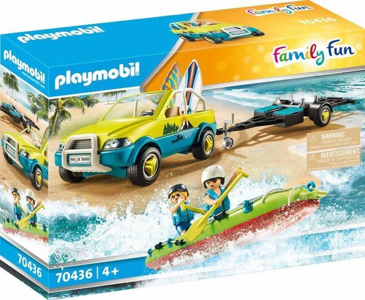 Family Fun Strandauto mit Kanuanhänger Konstruktions-Spielset