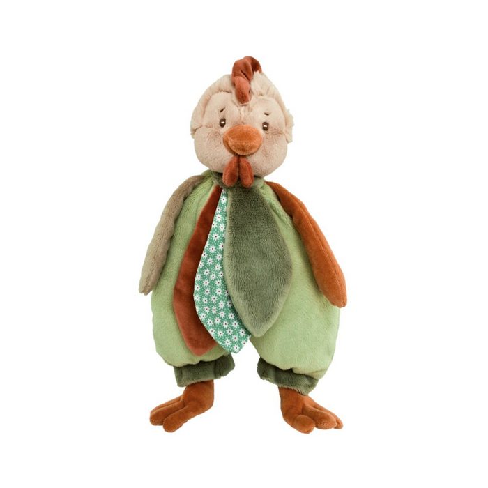 Teddys Rothenburg Kuscheltier Huhn Chicky 28 cm grün-orange (Stoffhuhn Kinderspielzeug Plüschhuhn Hühner Hennen)