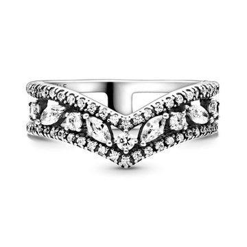 Pandora Fingerring Wisbone Ring für Damen von PANDORA aus Sterlingsilber mit Zirkonia