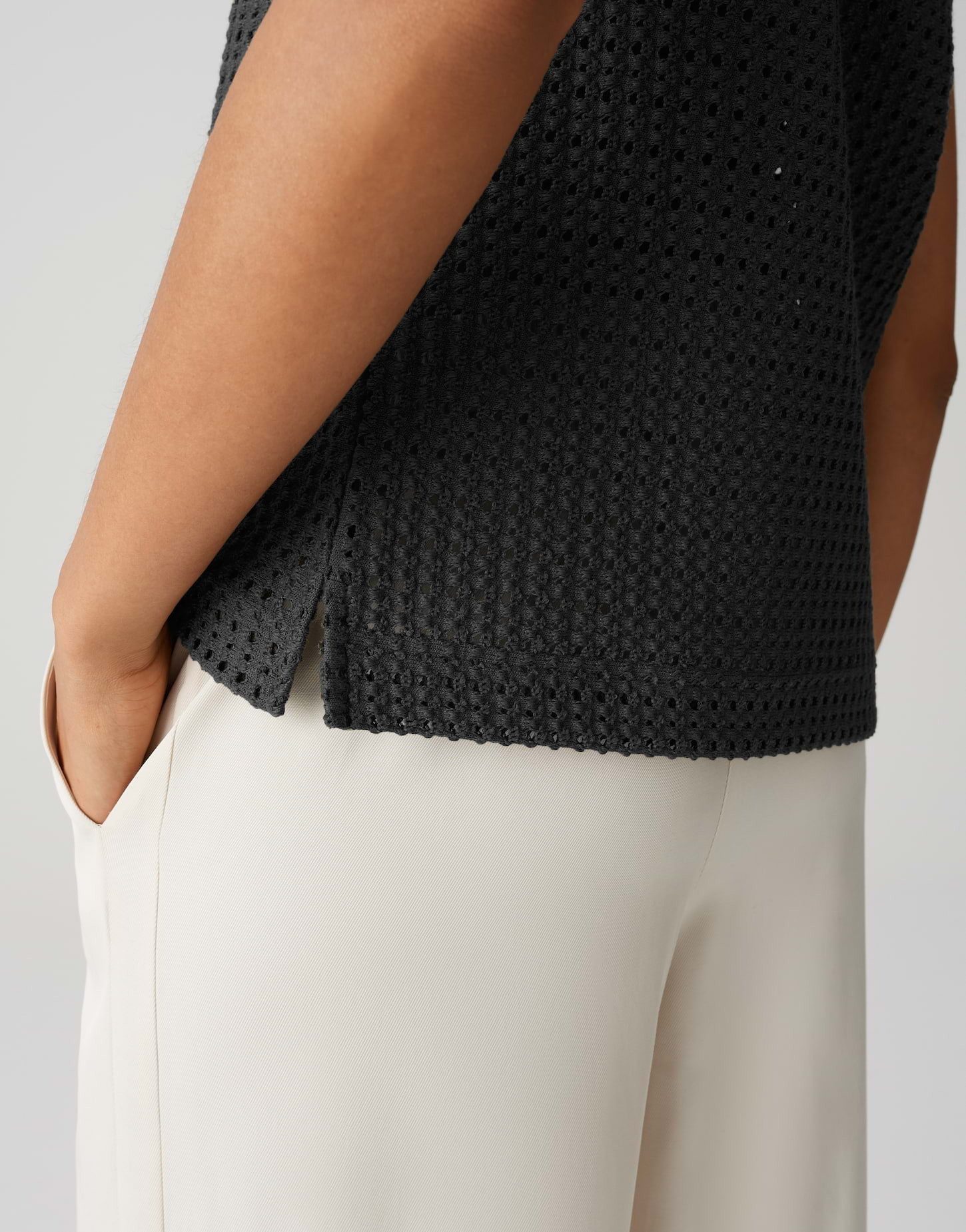 OPUS Shirttop IDALI Slim in feiner Häkeloptik – Bild 5 von 5