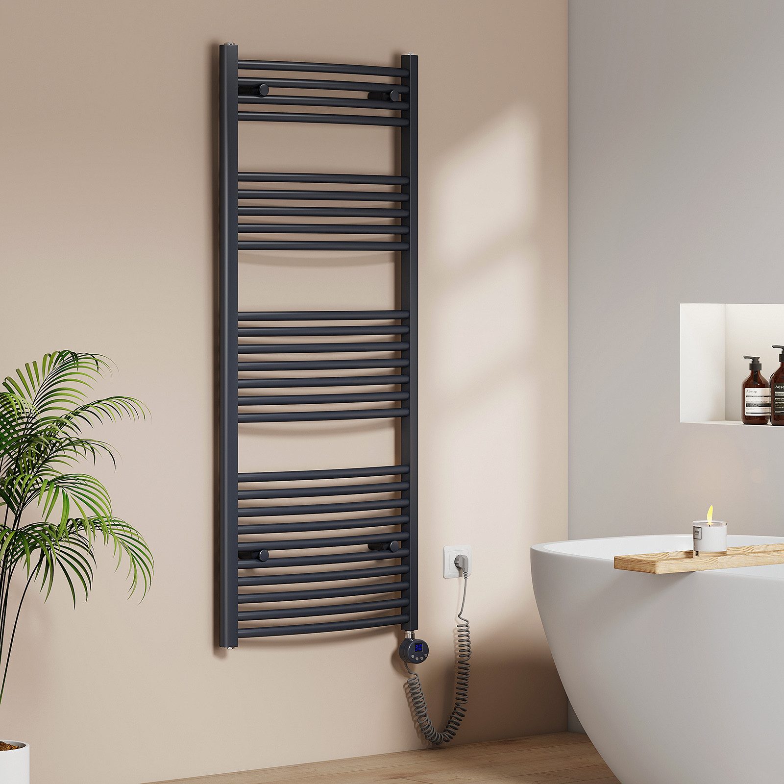 EMKE Elektrischer Badheizkörper mit Thermostat Höhe: günstig online kaufen