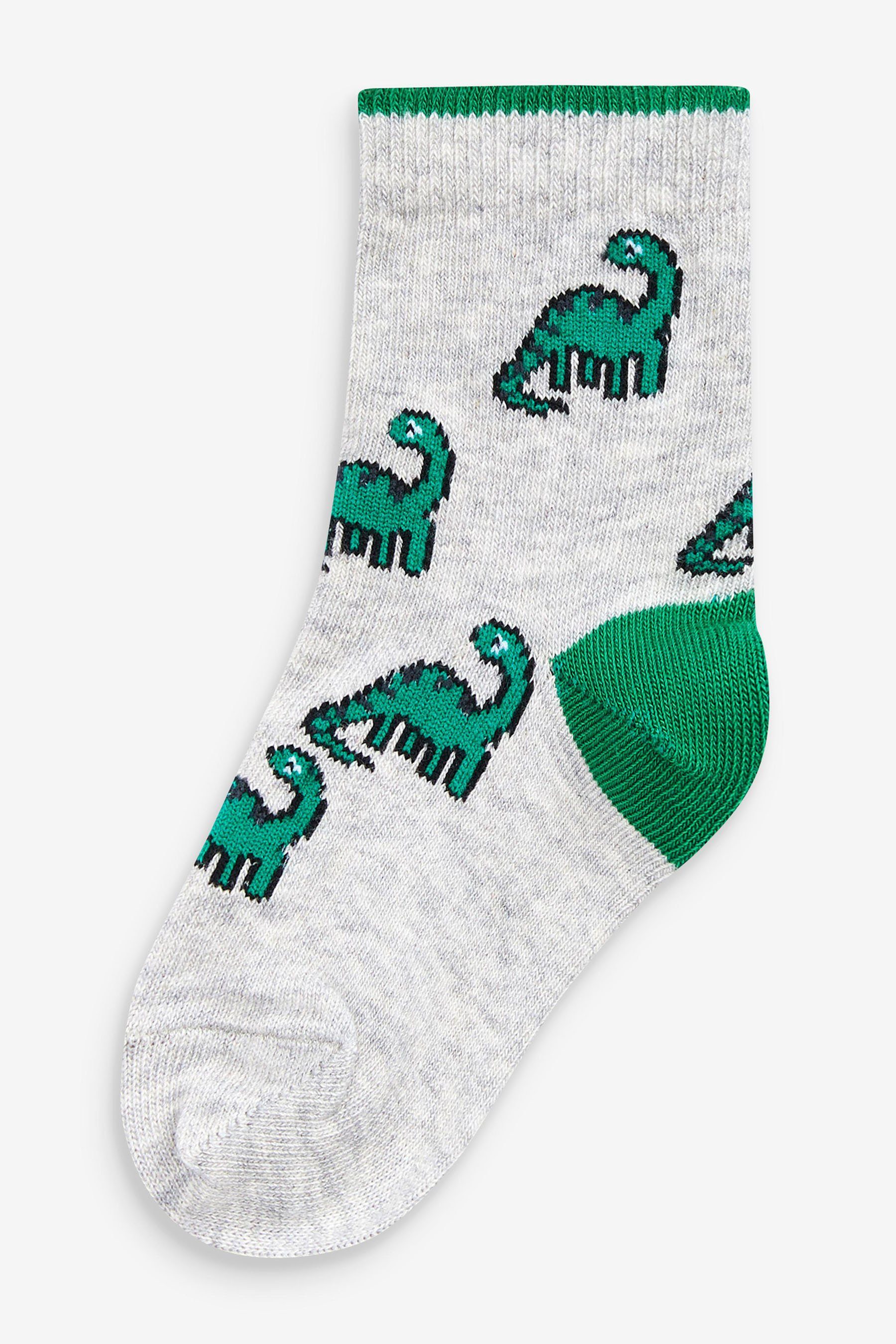 Next Haussocken Socken mit Baumwollanteil, hohem (1-Paar) 10er-Pack Bright Dino