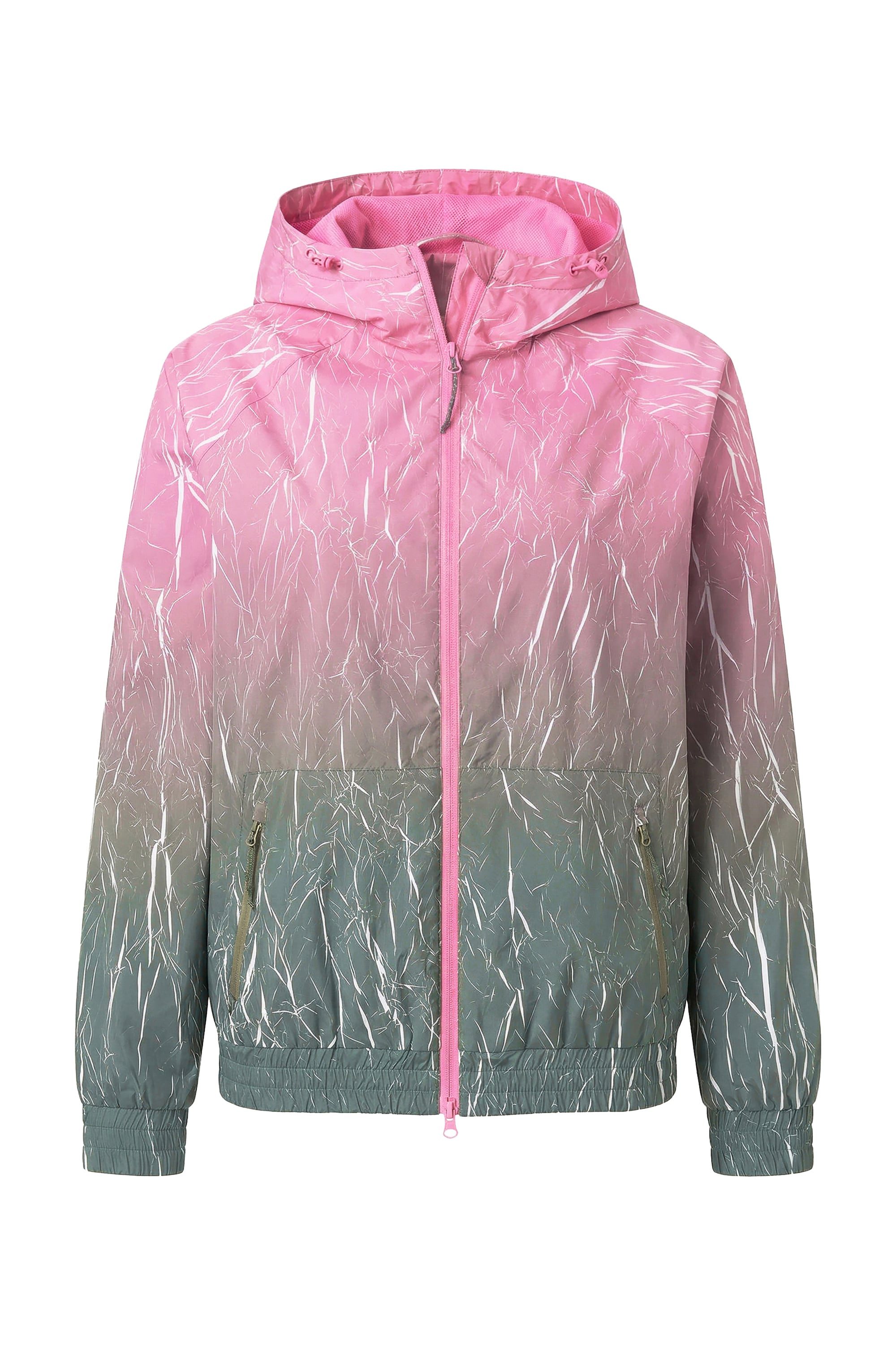 Ulla Popken Funktionsjacke Funktionsjacke Farbverlauf Kapuze wasserabweisend