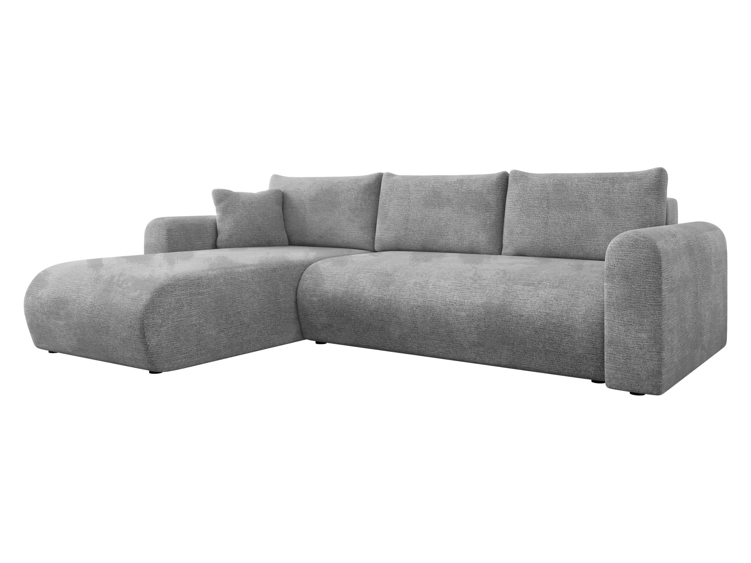 MIRJAN24 Ecksofa Eliwo, mit Schlaffunktion und Bettkasten, 252x158x80 cm, Rückenlehne in Form beweglicher Kissen