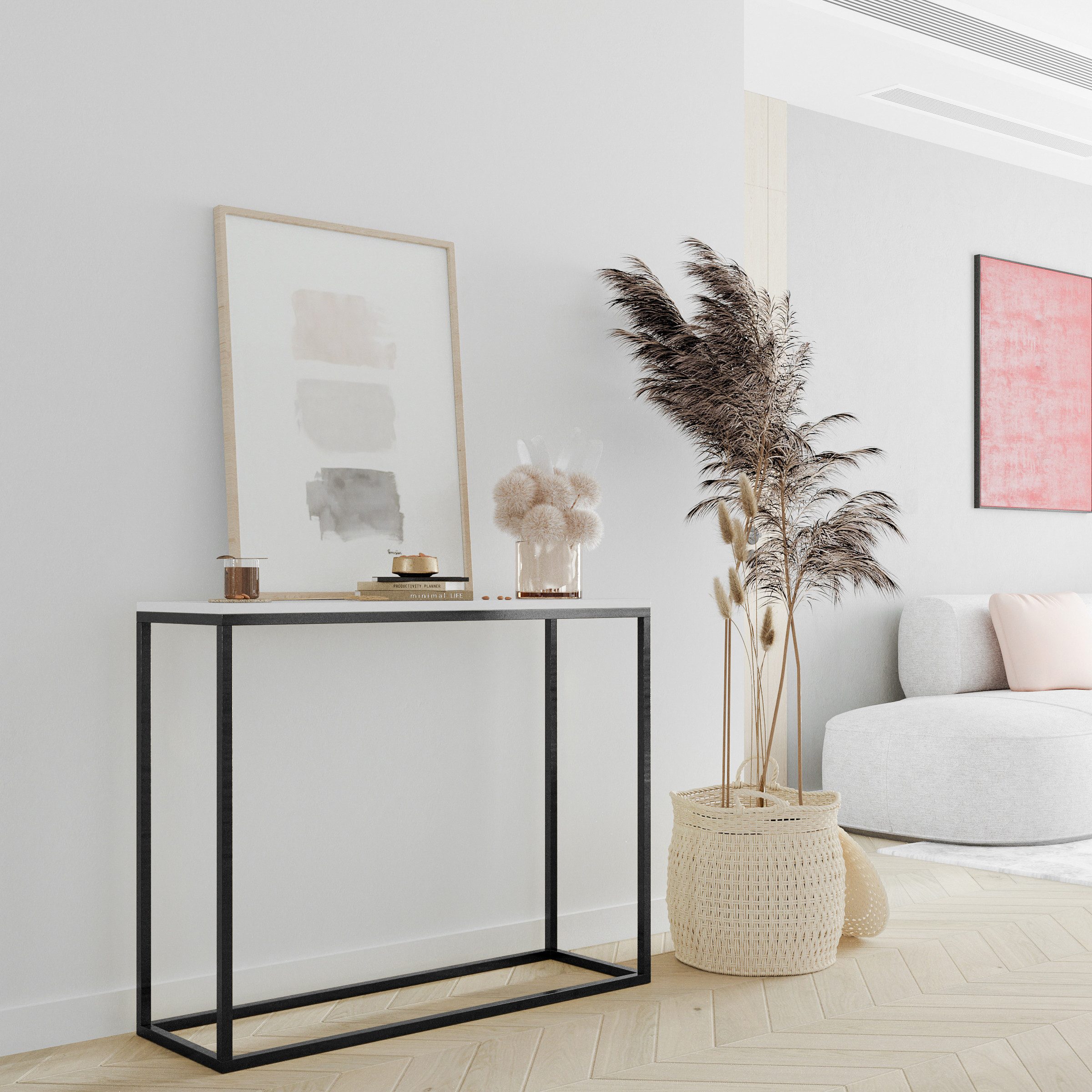Konsolentisch Konsolentisch Konsolentisch LOFT DESIGN Weiß / Schwarz DM