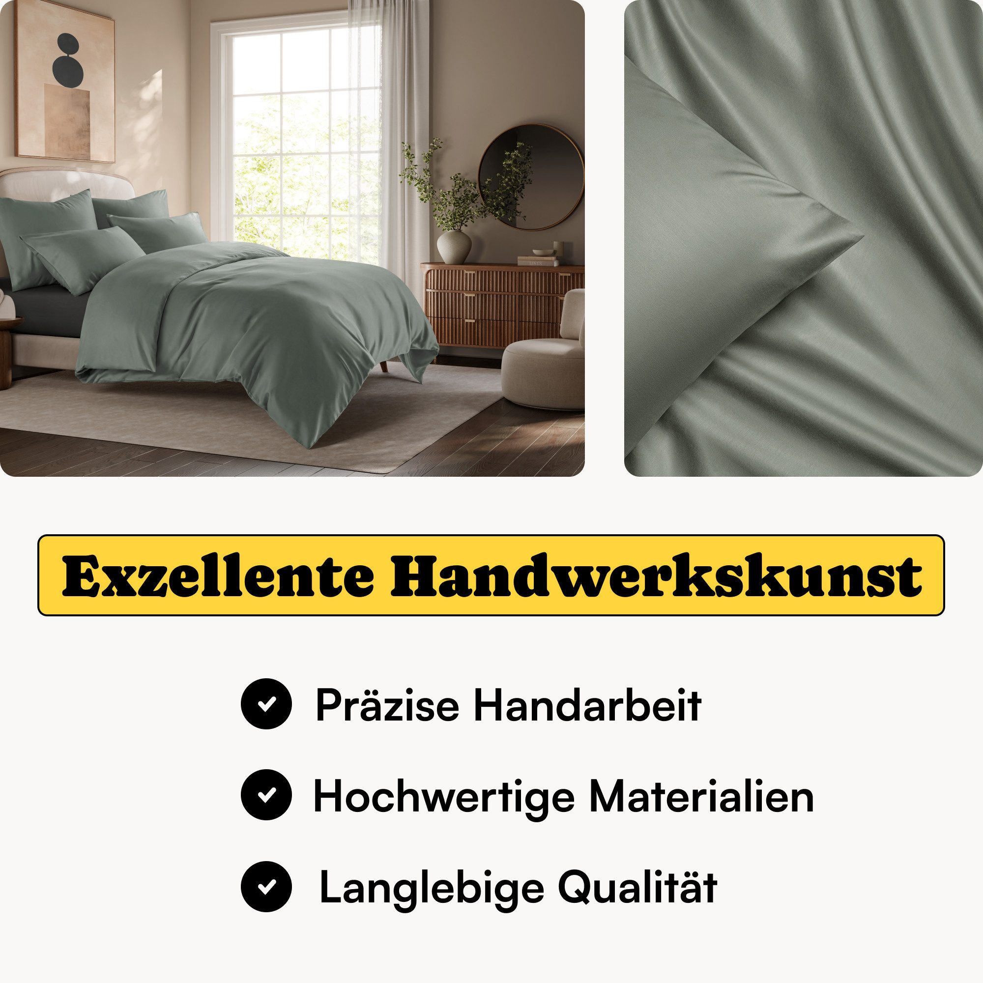 Seralino Bettwäsche Set in Gr. 135x200, 155x220, 200x200 cm, 100% Lyocell ( günstig online kaufen