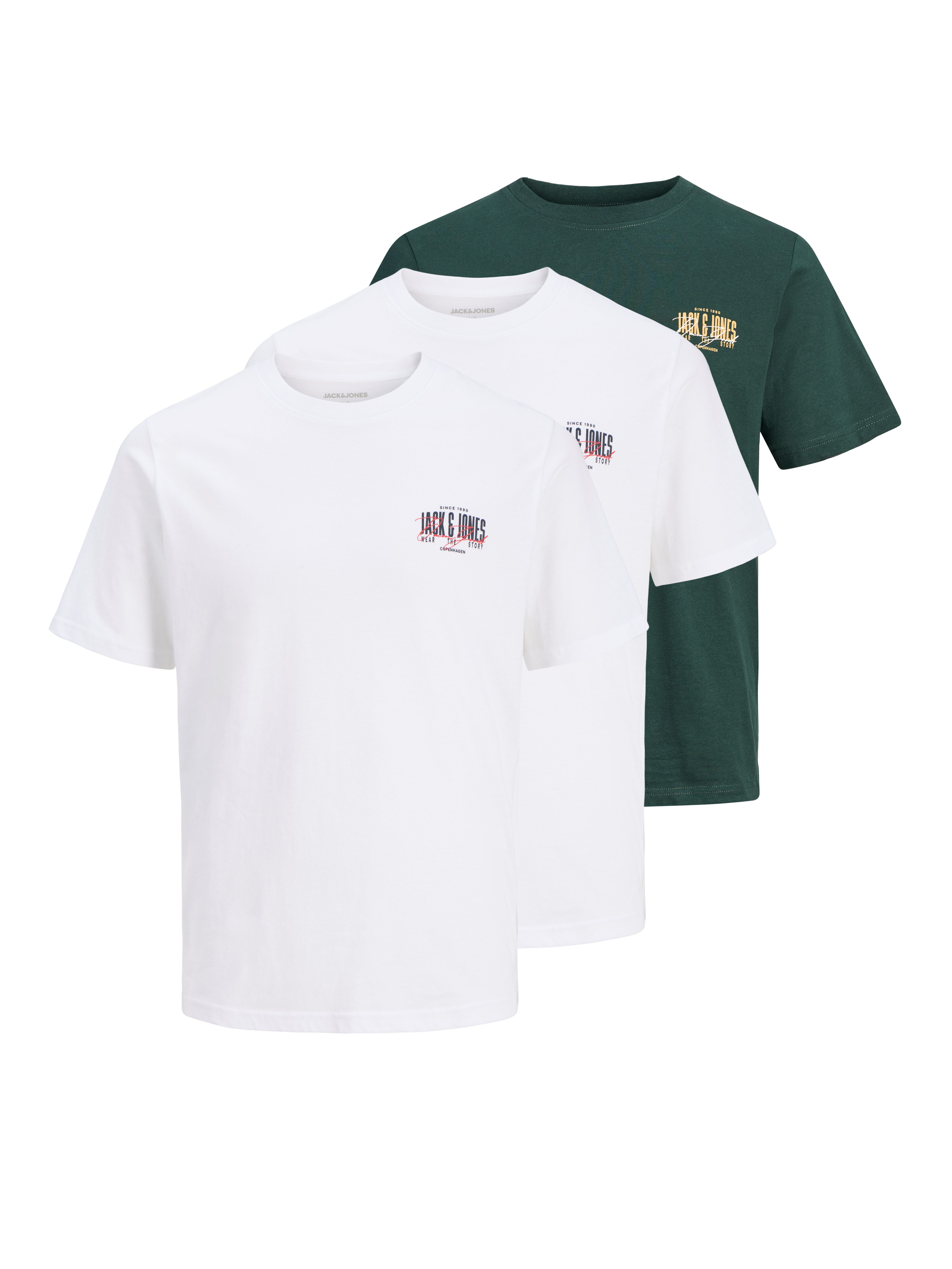 Jack & Jones Rundhalsshirt JJAERO TEE SS CREW NECK 3PK MP (Packung, 3-tlg) Baumwolle, regular fit