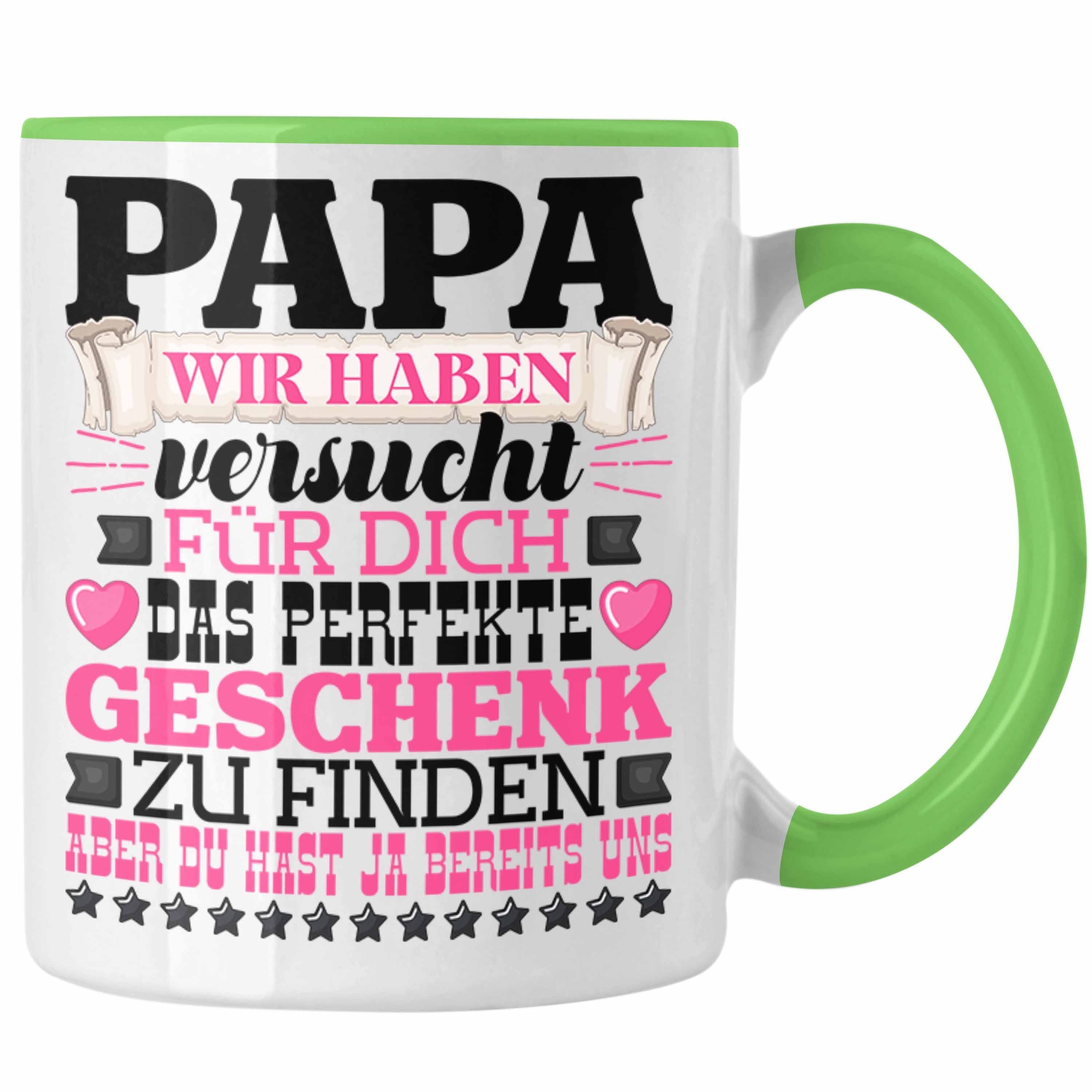 Trendation Tasse Papa Geschenk Tasse Geschenkidee für Besten Vater Geschenk von Tochte Grün