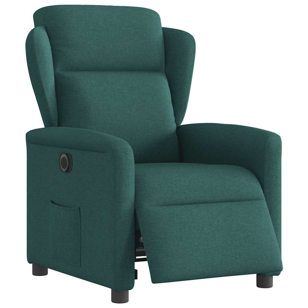 vidaXL Sessel Relaxsessel Elektrisch Dunkelgrün Stoff (1-St)