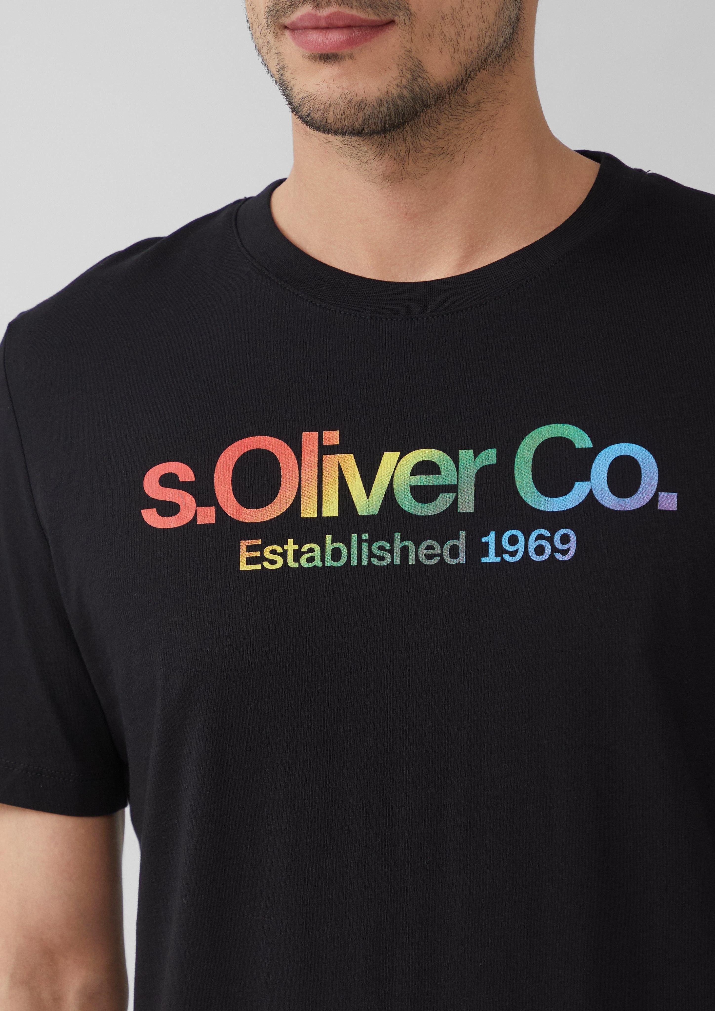 s.Oliver Kurzarmshirt T-Shirt mit Pride-Motiv günstig online kaufen