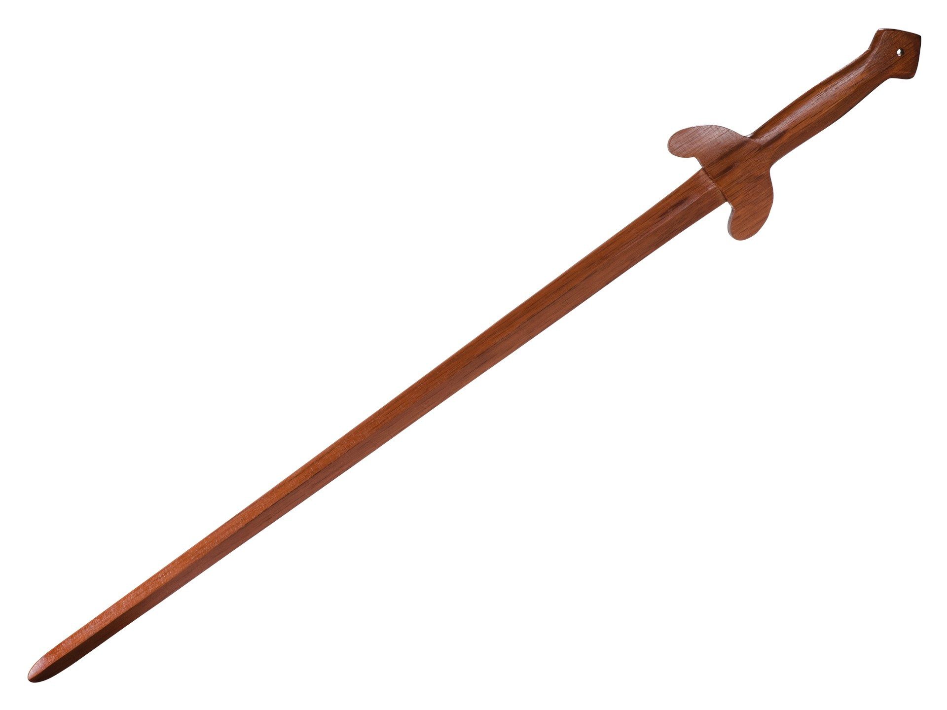 BAY-Sports Holzschwert Tai Chi Schwert Holz Rote Eiche 96 cm glatt chinesische Übungsschwert (Chinesische Kampfkunst), Edle Ausführung aus roter Eiche, lackiert, Glatt