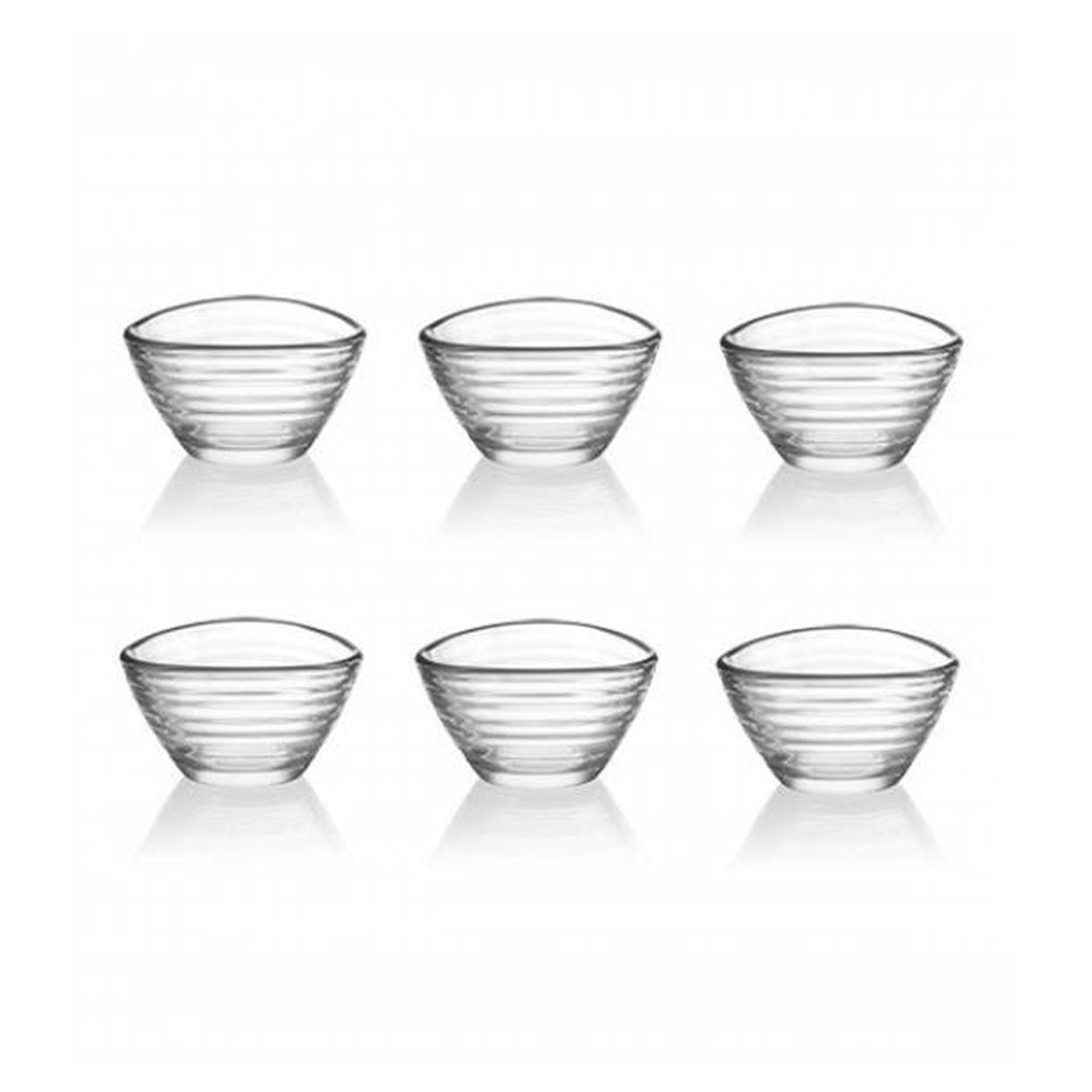 LAV Schale Mini-Glasschalen Set 6-teilig "Serie DERIN" Gläser Set 68 ml Schalen, Glas, (6-tlg)