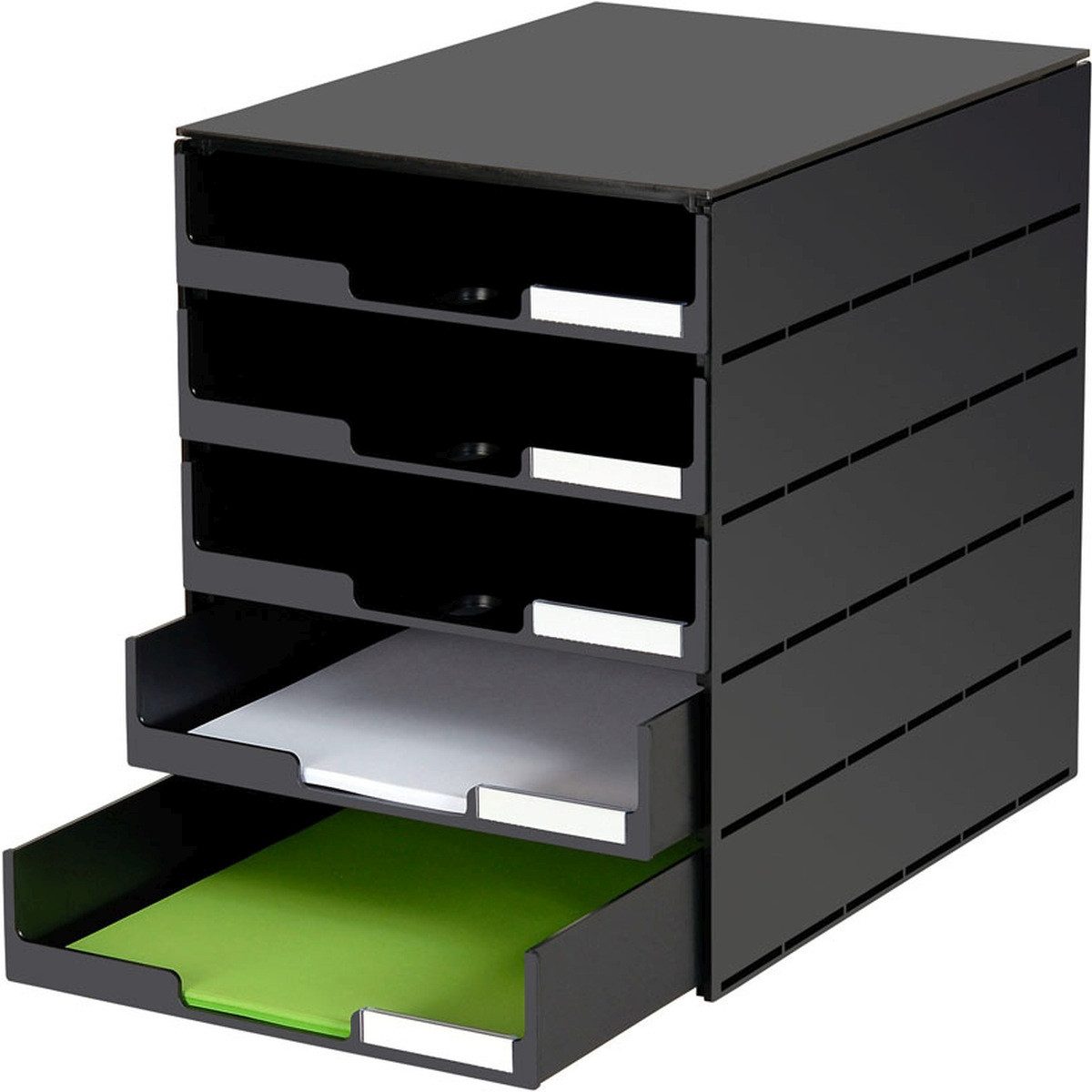 Organizer Schubladenbox styroval 243 5 Schubladen offen schwarz/schwarz